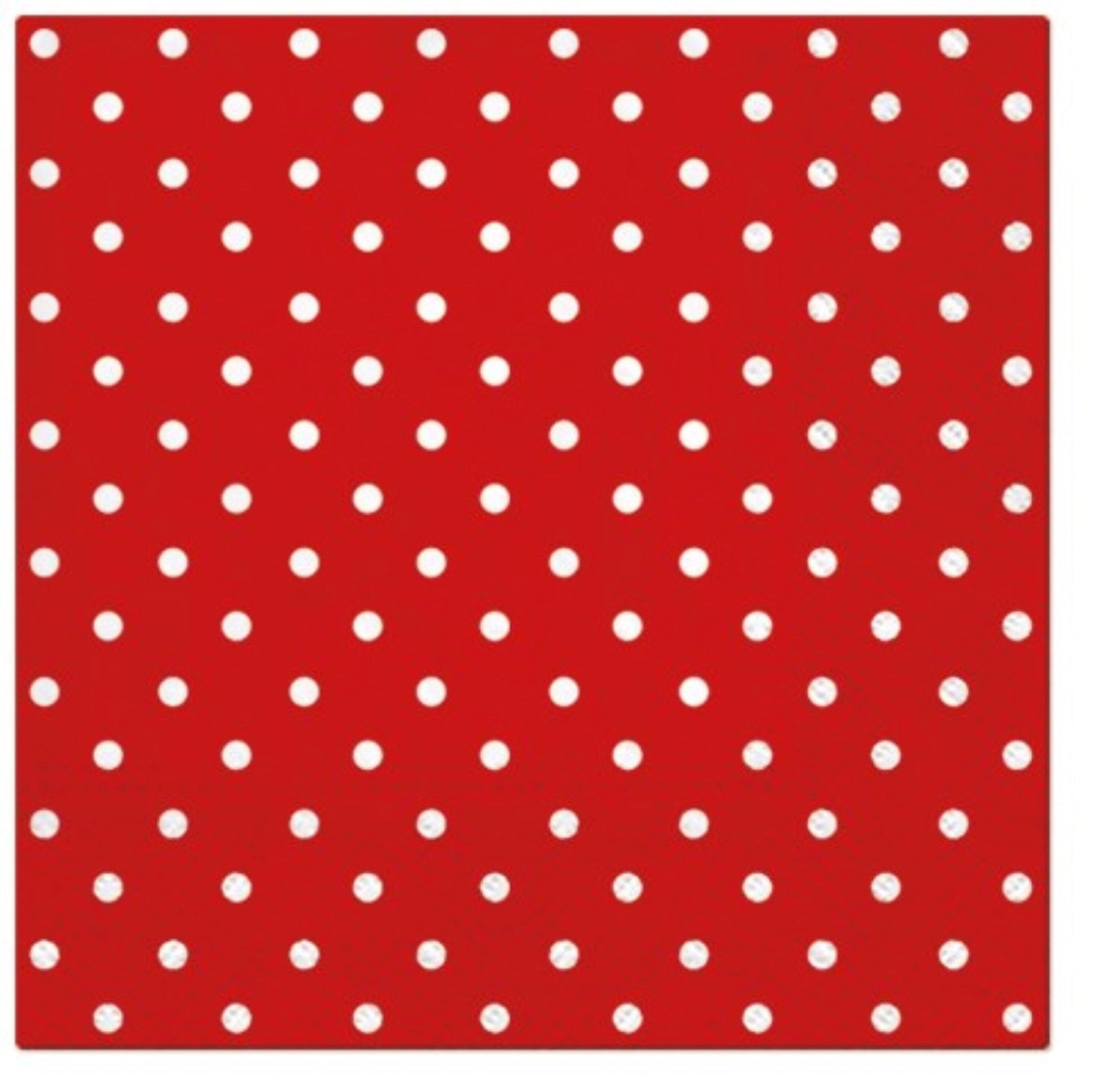 Servietten Lunch 20x Rot/weiss m. Punkten, 33x33cm in Rot präsentiert im Onlineshop von KAQTU Design AG. Servietten ist von PAW