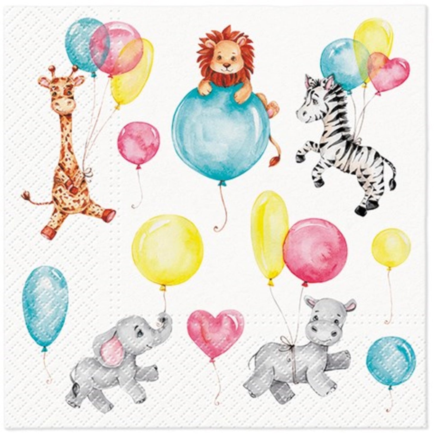Servietten Lunch 20x Kids Fun Tiere, 33x33cm in Mehrfarbig präsentiert im Onlineshop von KAQTU Design AG. Servietten ist von PAW