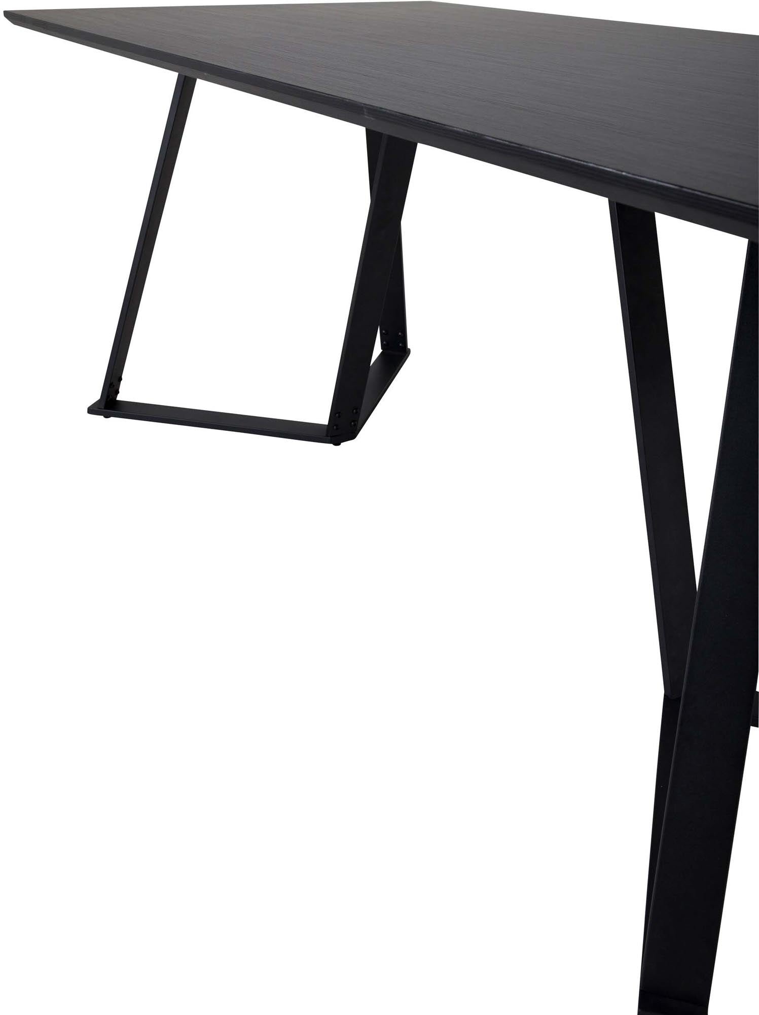 Eleganter Esstisch Marina von Venture Home, gefertigt aus MDF mit stabilen Metallbeinen, perfekt für moderne Essbereiche.