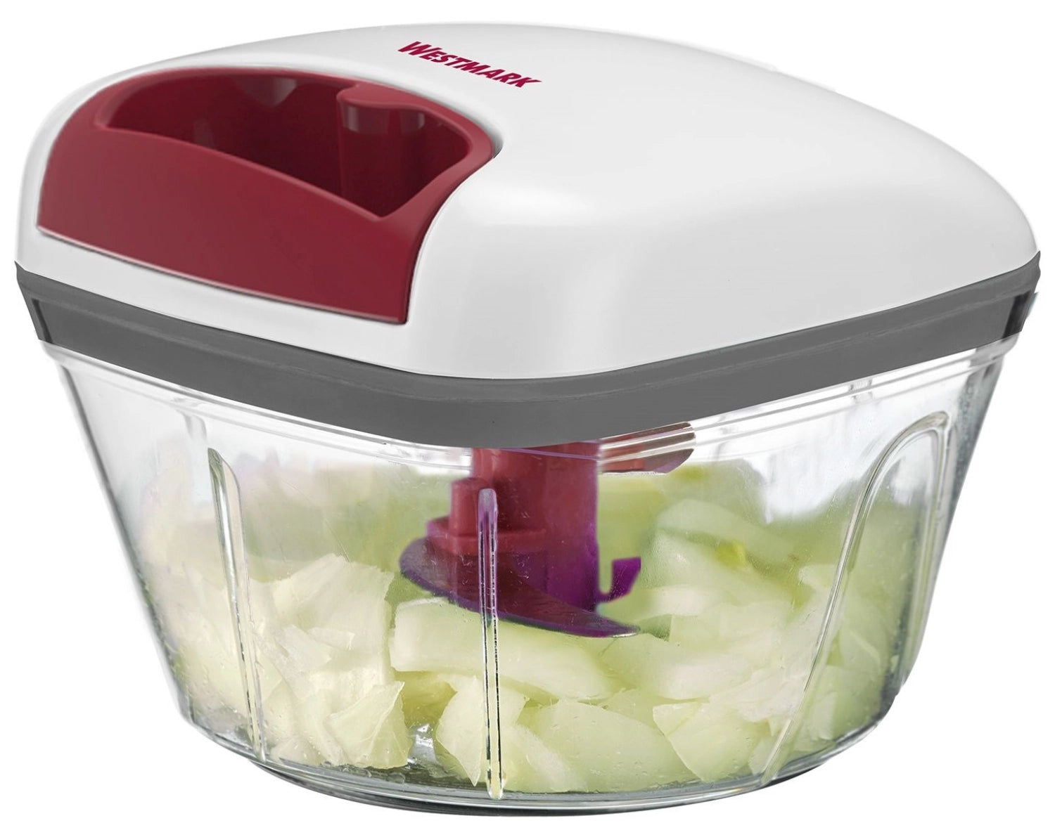 Vielseitiger Multi-Schneider mit Seilzug von Westmark, 450 ml, ideal für effizientes Zerkleinern von Zutaten in der Küche.