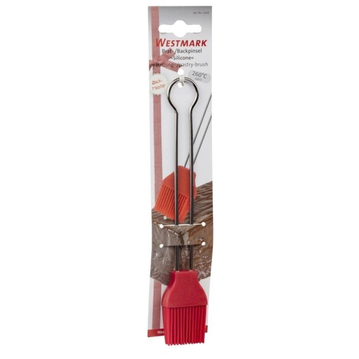 Hochwertiger Silikonpinsel von Westmark, 20 cm lang, ideal zum präzisen Bestreichen von Backwaren und Grillgut.