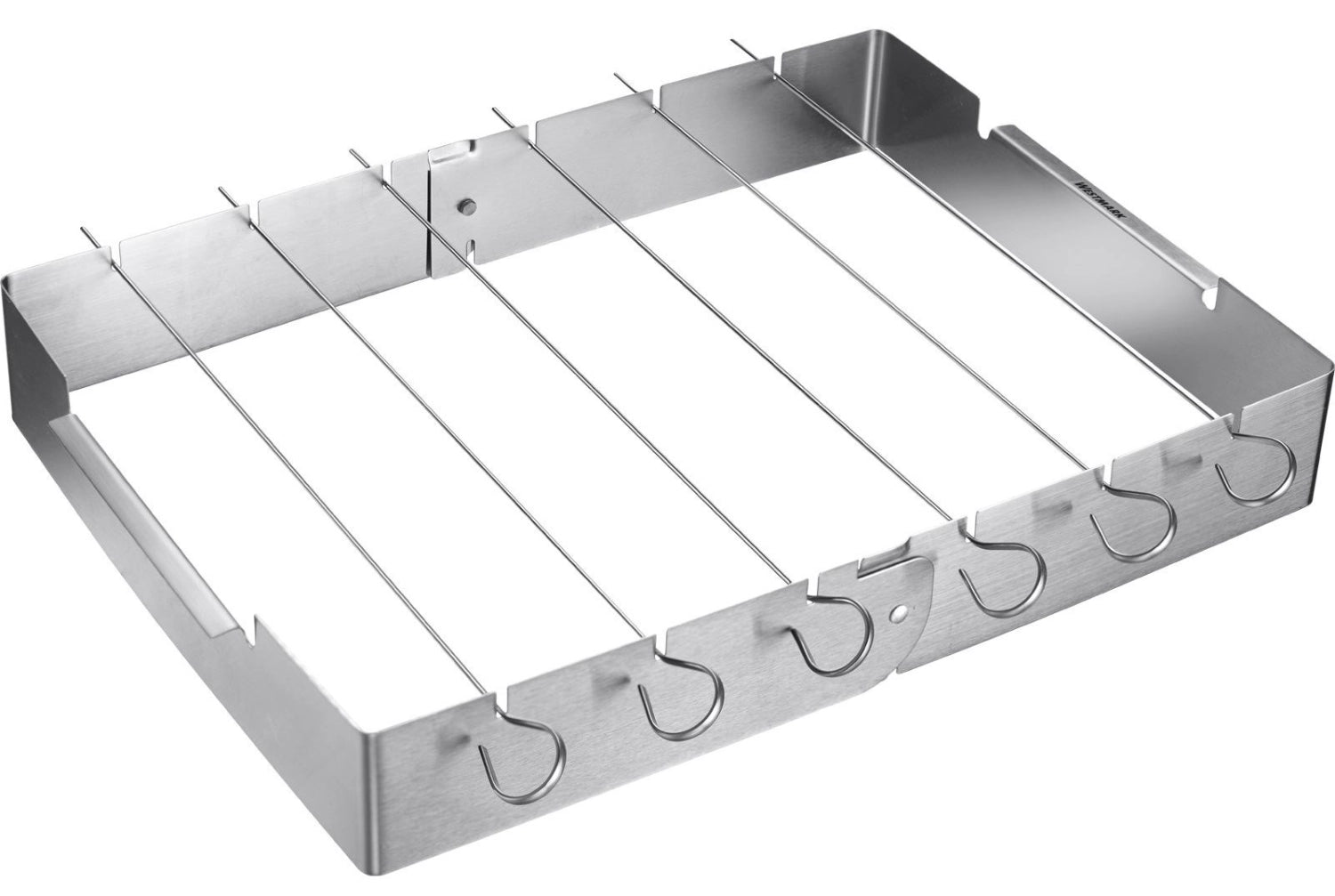Vielseitiges 7-teiliges Grillspiesshalter-Set von Westmark, inklusive 6 robusten Grillspießen, perfekt für BBQ und Grillabende.