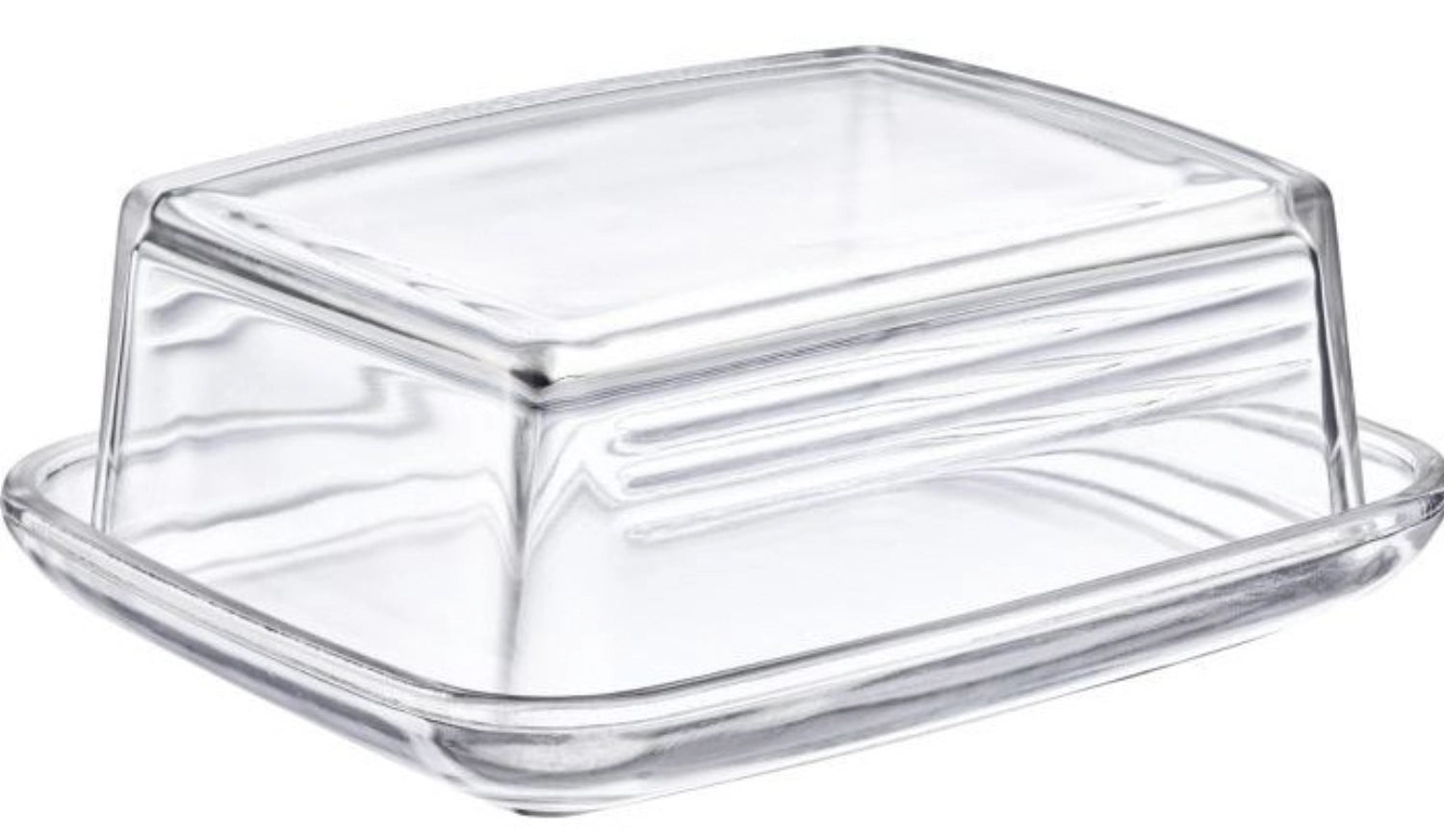 Elegante Westmark Butterdose aus Glas (14,3x11,8 cm), schützt Butter vor Licht und Luft, ideal für frische Aufbewahrung in der Küche.