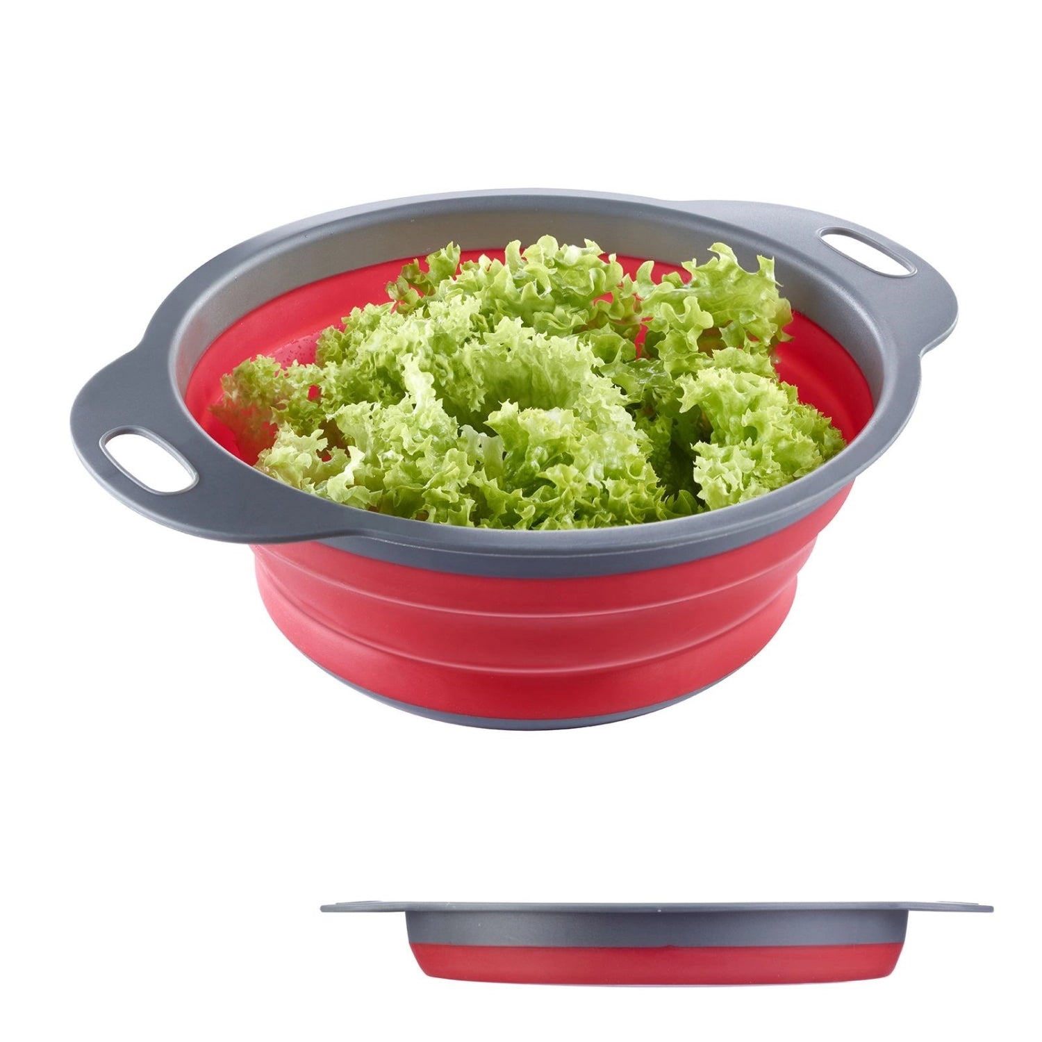 Kompaktes und faltbares Abtropfsieb von Westmark mit einem Durchmesser von 18,5 cm. Ideal für kleine Portionen und zur einfachen Aufbewahrung in der Küche.