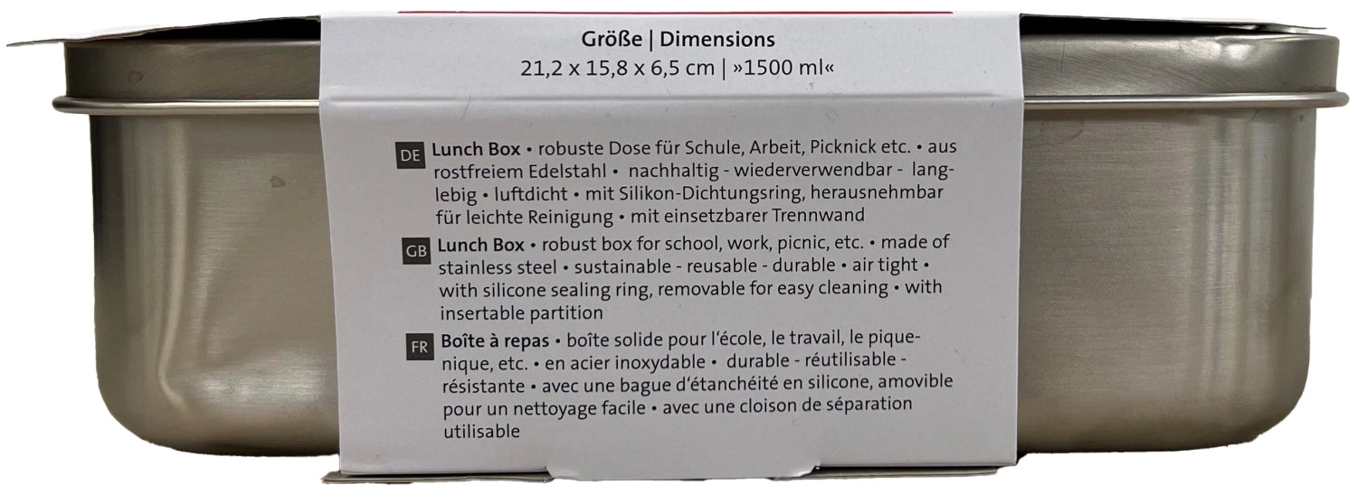 Vielseitige Lunchbox Viva Maxi von Westmark, 1500ml, perfekt für die Aufbewahrung von Snacks und Mahlzeiten, robust und elegant im Design.