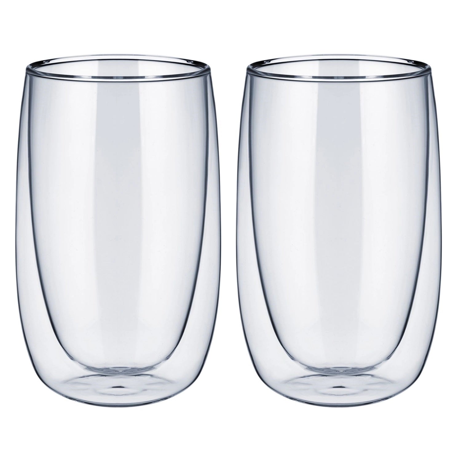 Zwei elegante, doppelwandige Latte Macchiato Thermogläser von Westmark, 400ml, perfekt für heiße Getränke und stilvolles Servieren.