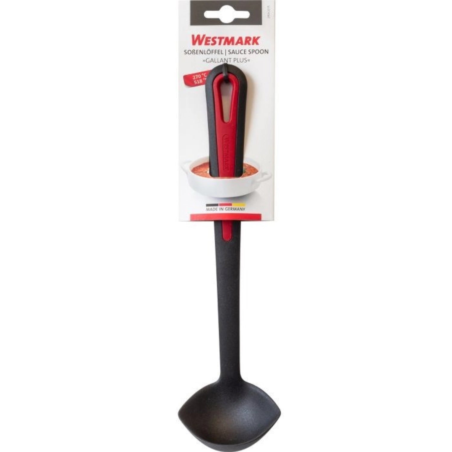 Eleganter Saucenlöffel Gallant Plus von Westmark, aus robustem Edelstahl, perfekt für das stilvolle Servieren von Saucen und Dips.