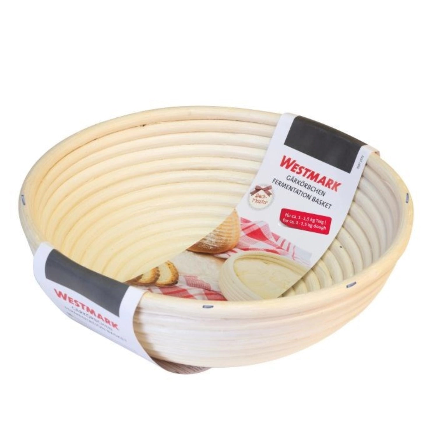 Rundes Gärkörbchen von Westmark, perfekt für die Teigvorbereitung, ca. 20,5 x 8 cm, unverzichtbar für Hobbybäcker und Brotliebhaber.