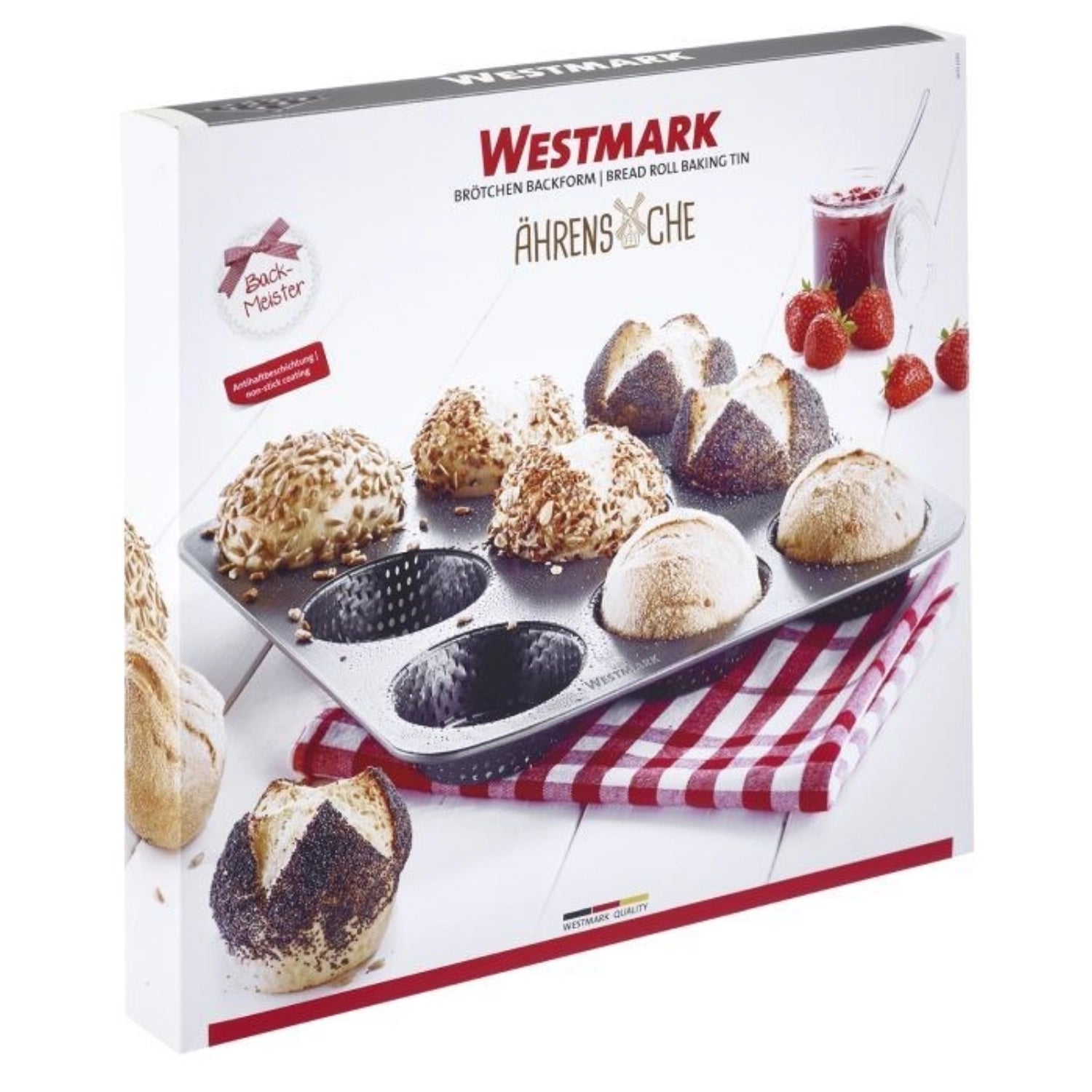 Vielseitige 9er Brötchen Backform von Westmark, 32x30cm, perfekt für das Backen von knusprigen Brötchen für jede Gelegenheit.