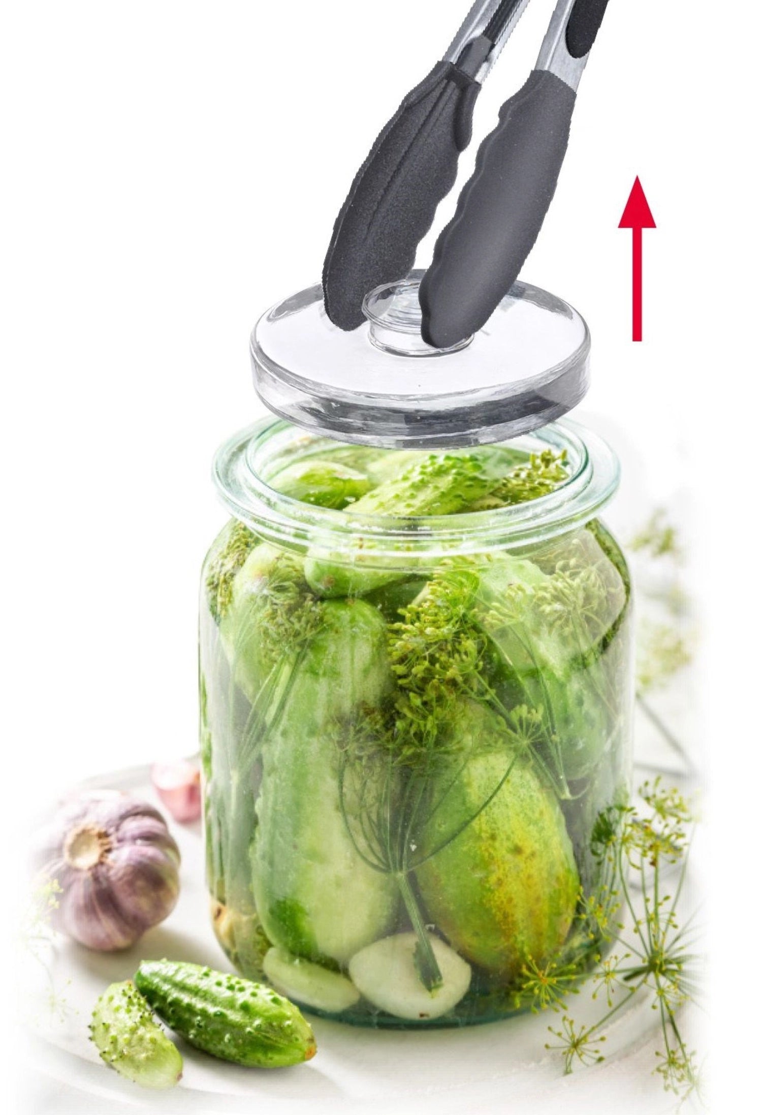 Praktisches 4er Set Fermentiergewichte von Westmark, Ø 8 cm, sorgt für gleichmäßige Fermentation und hält Gemüse sicher unter der Lake.