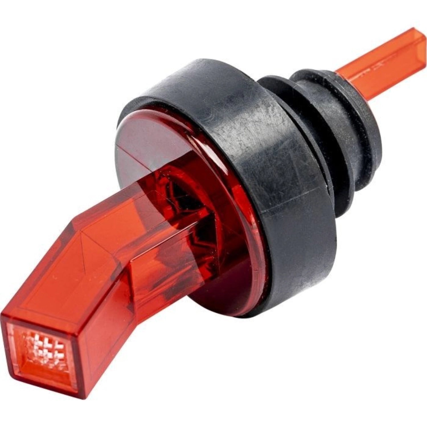 Zwei elegante 8 cm Ausgiesser mit integrierter Siebfunktion, ideal für präzises Ausgießen von Flüssigkeiten, aus robustem Edelstahl und Silikon.