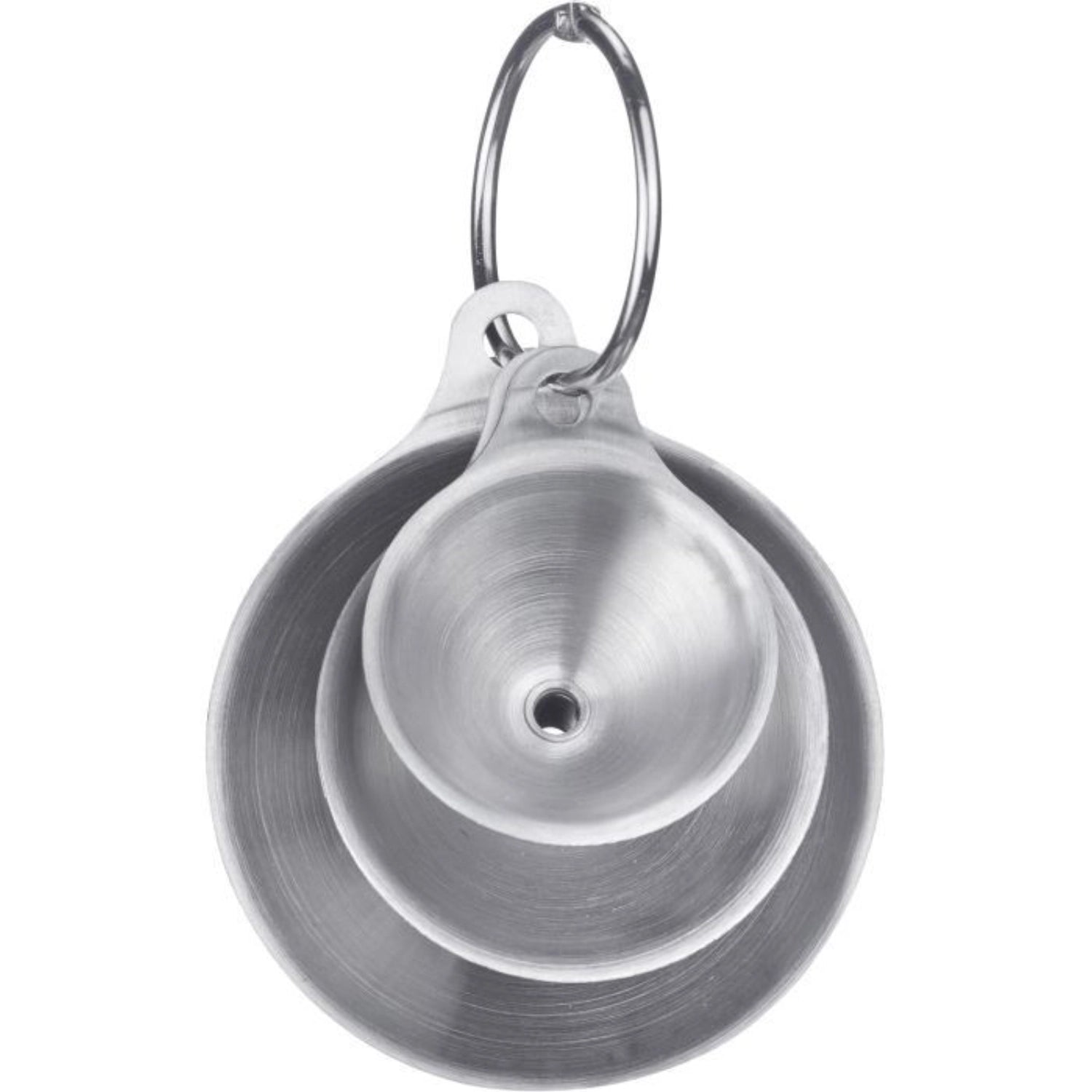 Praktisches 3-teiliges Trichter-Set aus robustem Edelstahl von Westmark, ideal für präzises Abfüllen in verschiedenen Größen.