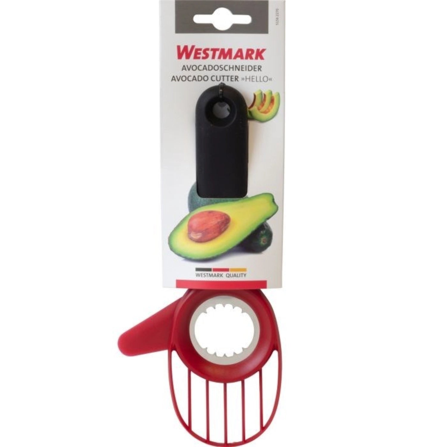Der Avocadoschneider "Hello" von Westmark vereinfacht das Schneiden und Entkernen von Avocados mit seinem modernen Design und praktischen Funktionen.