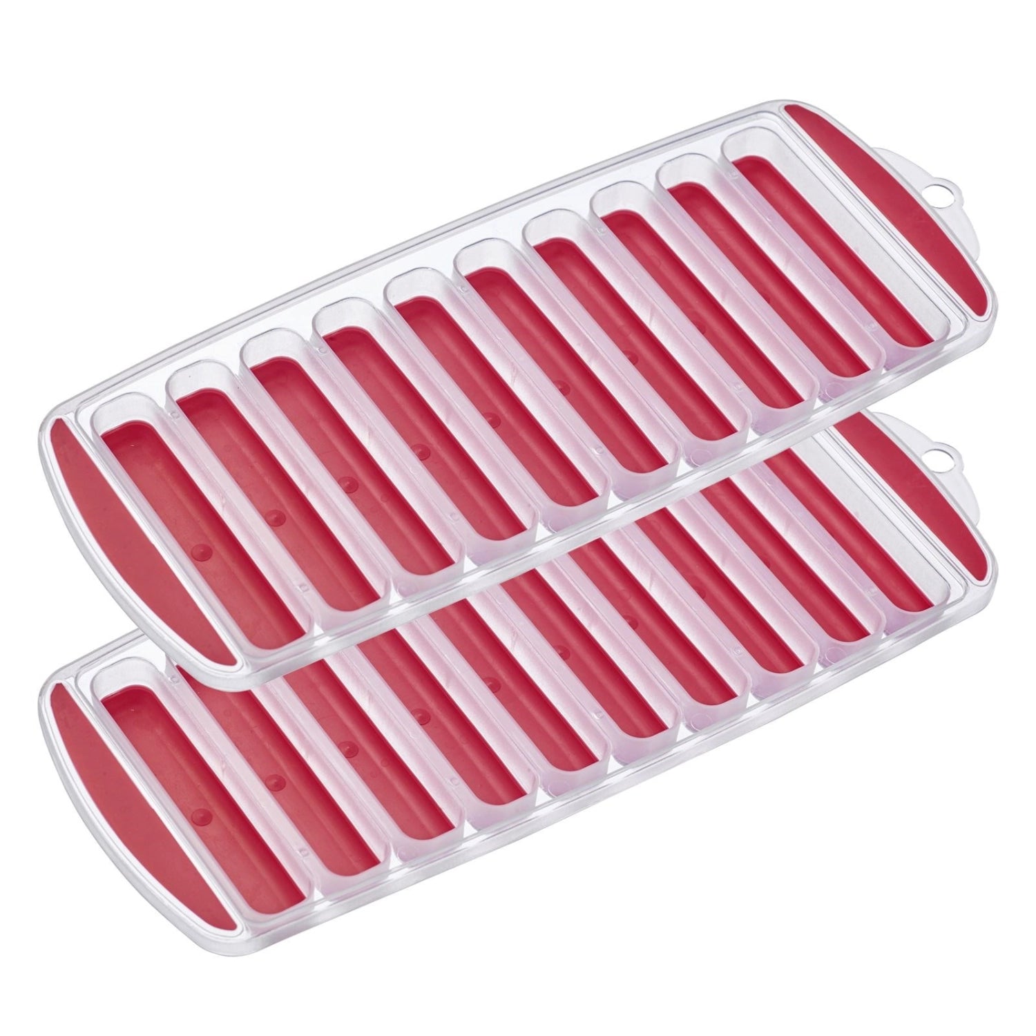 Zwei innovative Eisbereiter Stixx von Westmark, perfekt für die Herstellung von kreativen Eiswürfeln in verschiedenen Formen und Farben.
