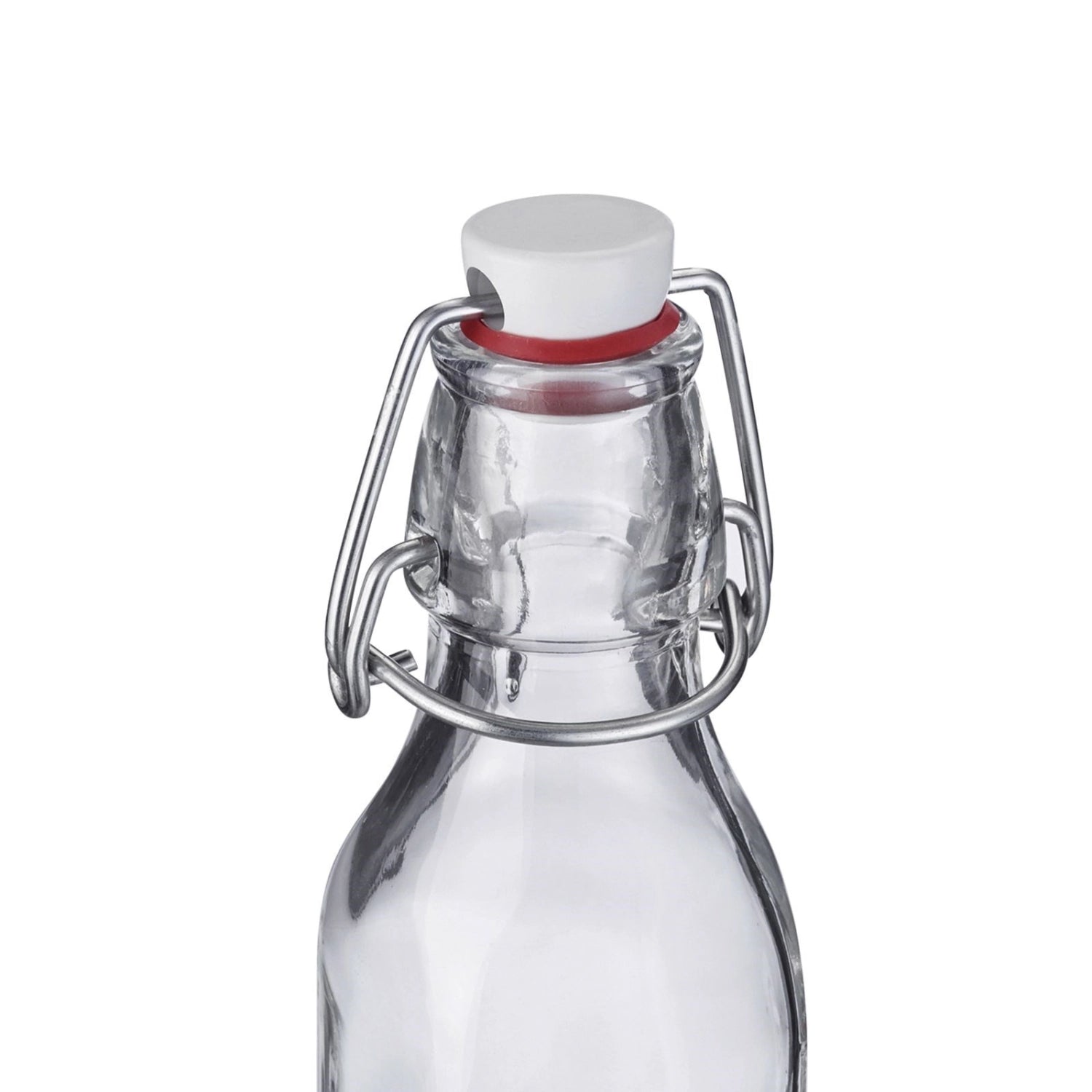 Praktische eckige Bügelverschlussflasche von Westmark, 125ml, perfekt für die stilvolle Aufbewahrung von Getränken und Flüssigkeiten.