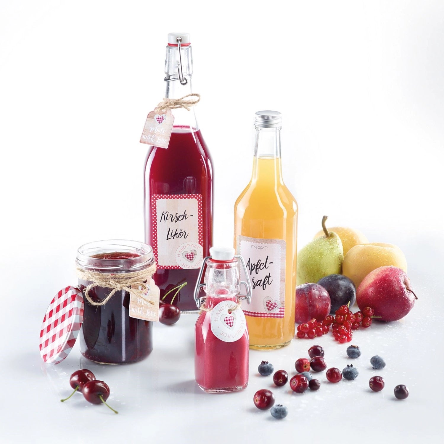 Praktische 125ml Bügelverschlussflasche von Westmark, eckig gestaltet, perfekt für die stilvolle Aufbewahrung von Getränken.