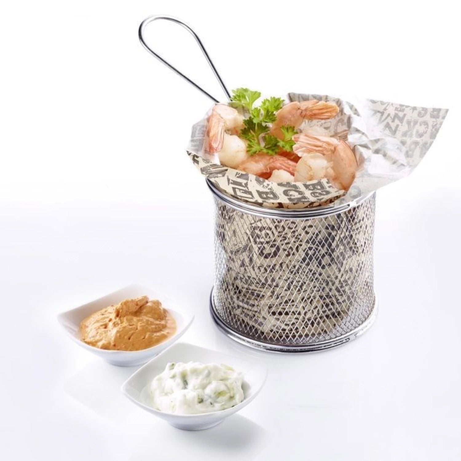 Rundes Servierkörbchen von Westmark, ideal für Tapas und Snacks, Durchmesser 9 cm, Höhe 13 cm, stilvolles Design für jede Tischdekoration.