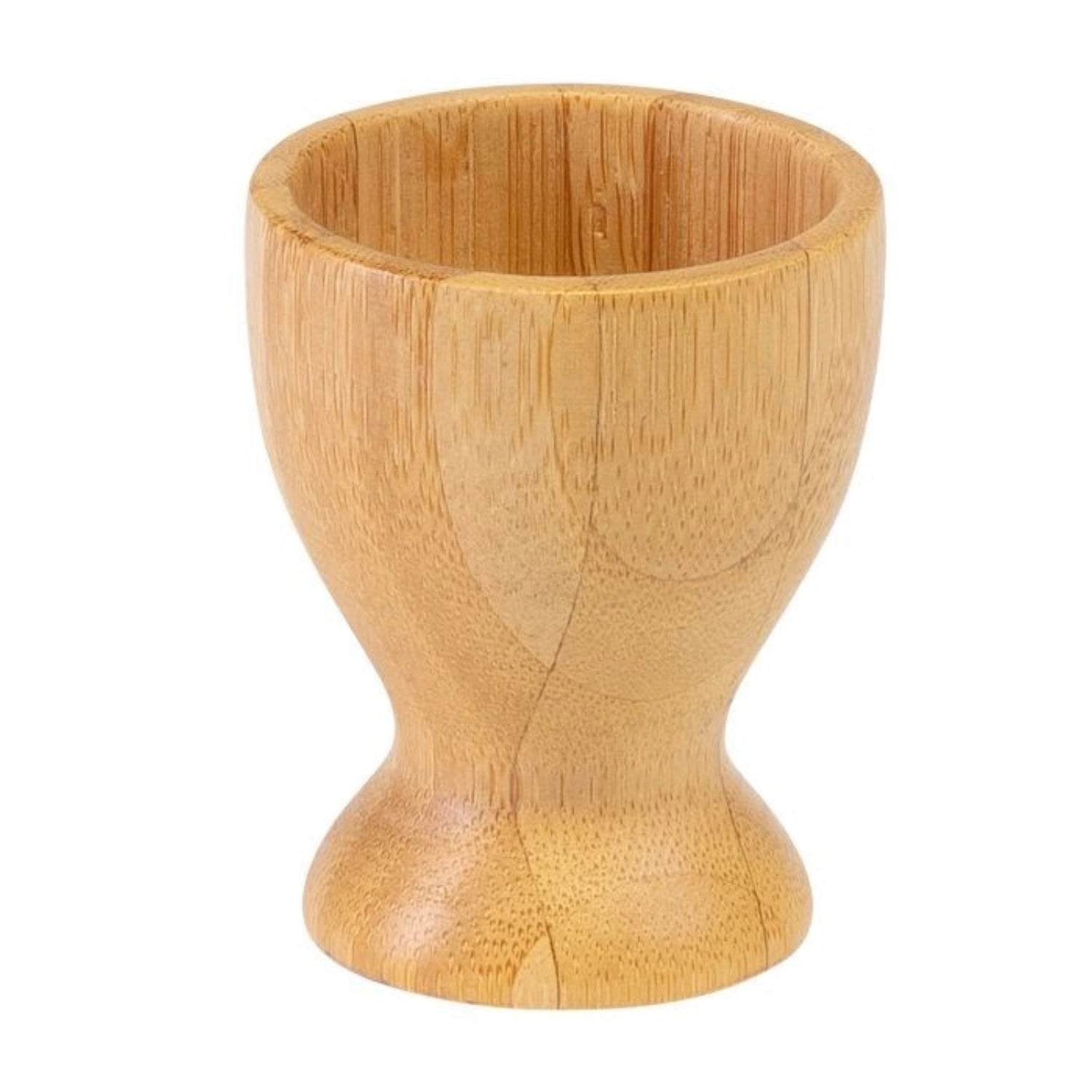 Zwei elegante Eierbecher aus Bambus von Westmark, perfekt für Tapas und Snacks, vereinen Funktionalität und modernes Design.