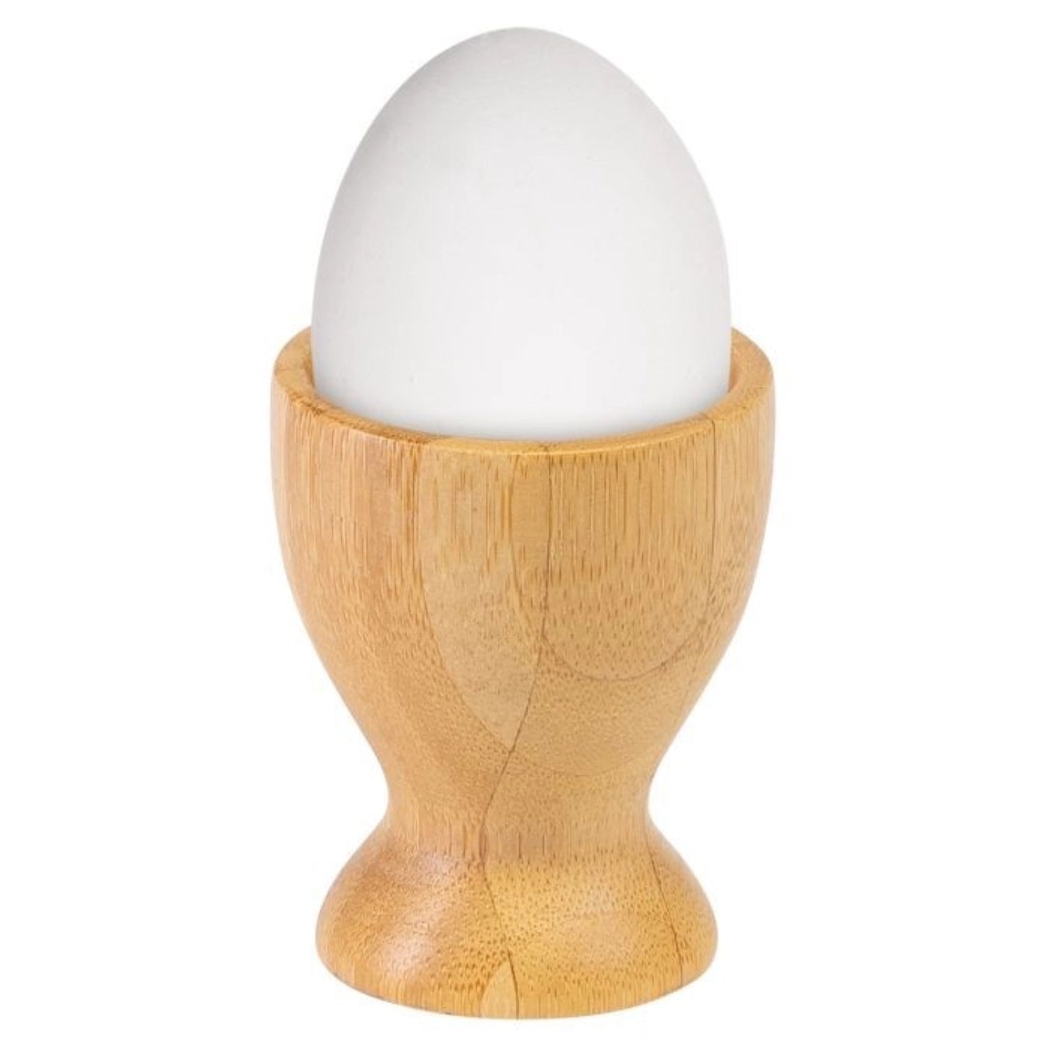 Zwei stilvolle Eierbecher aus hochwertigem Bambus von Westmark, ideal für Tapas und kleine Snacks, vereinen Ästhetik und praktische Nutzung.