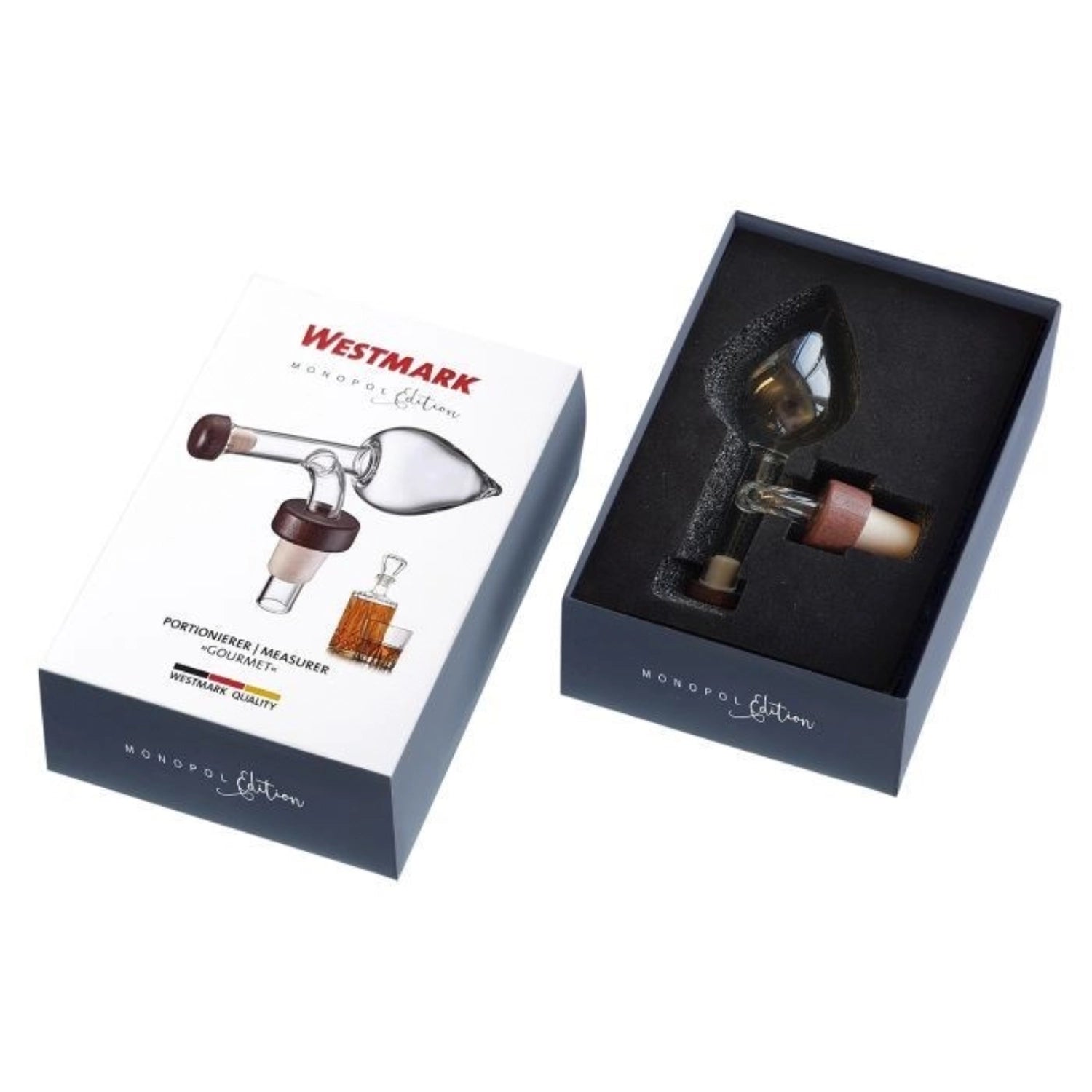 Praktischer 35ml Portionierer von Westmark, ideal für präzises Ausgießen von Flüssigkeiten in der Küche und Gastronomie, langlebig und stilvoll.