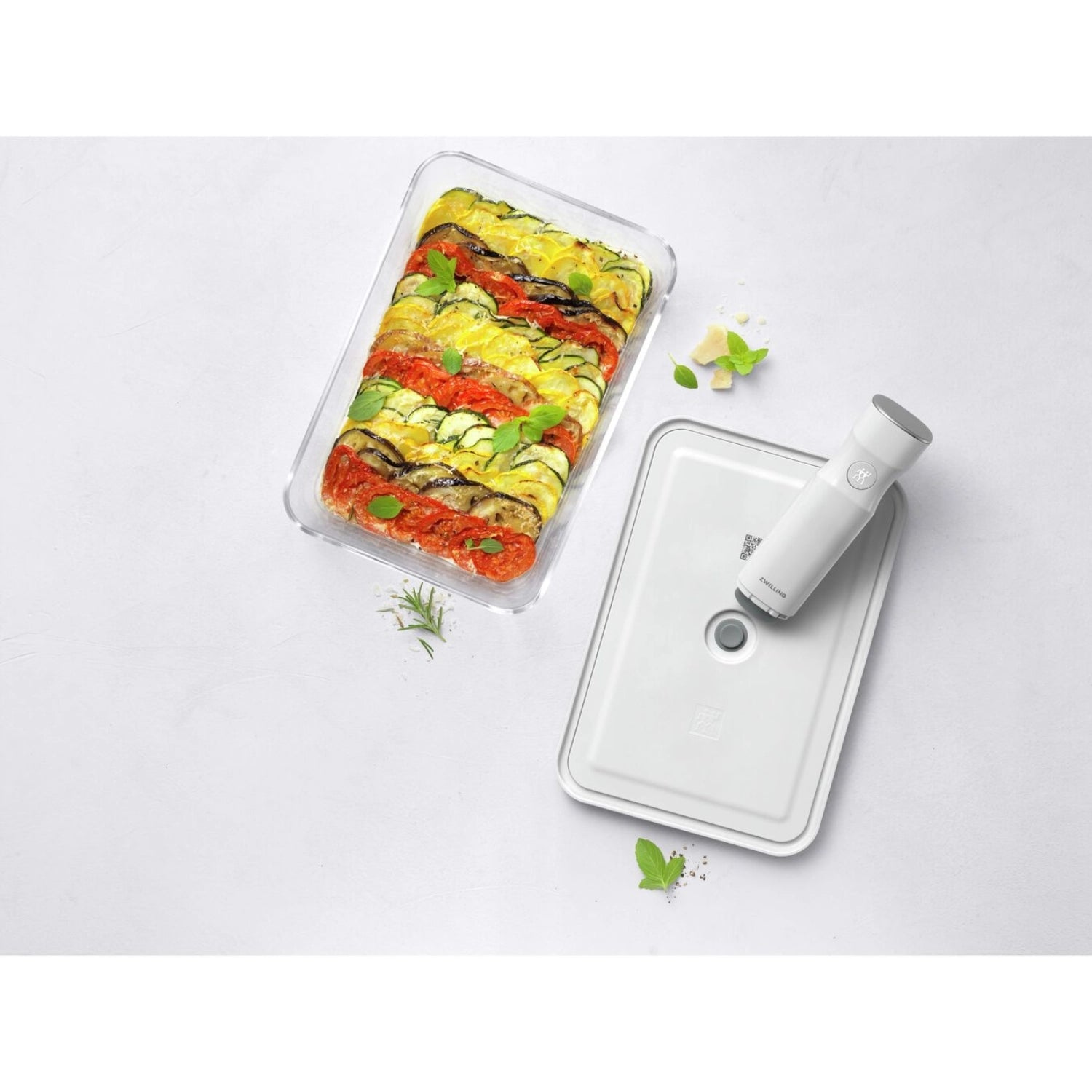 Vakuum Gratinform aus Glas, 29.2x20x9.7 cm, 2.8L, ideal für die Zubereitung und Aufbewahrung von Gratins und anderen Gerichten.