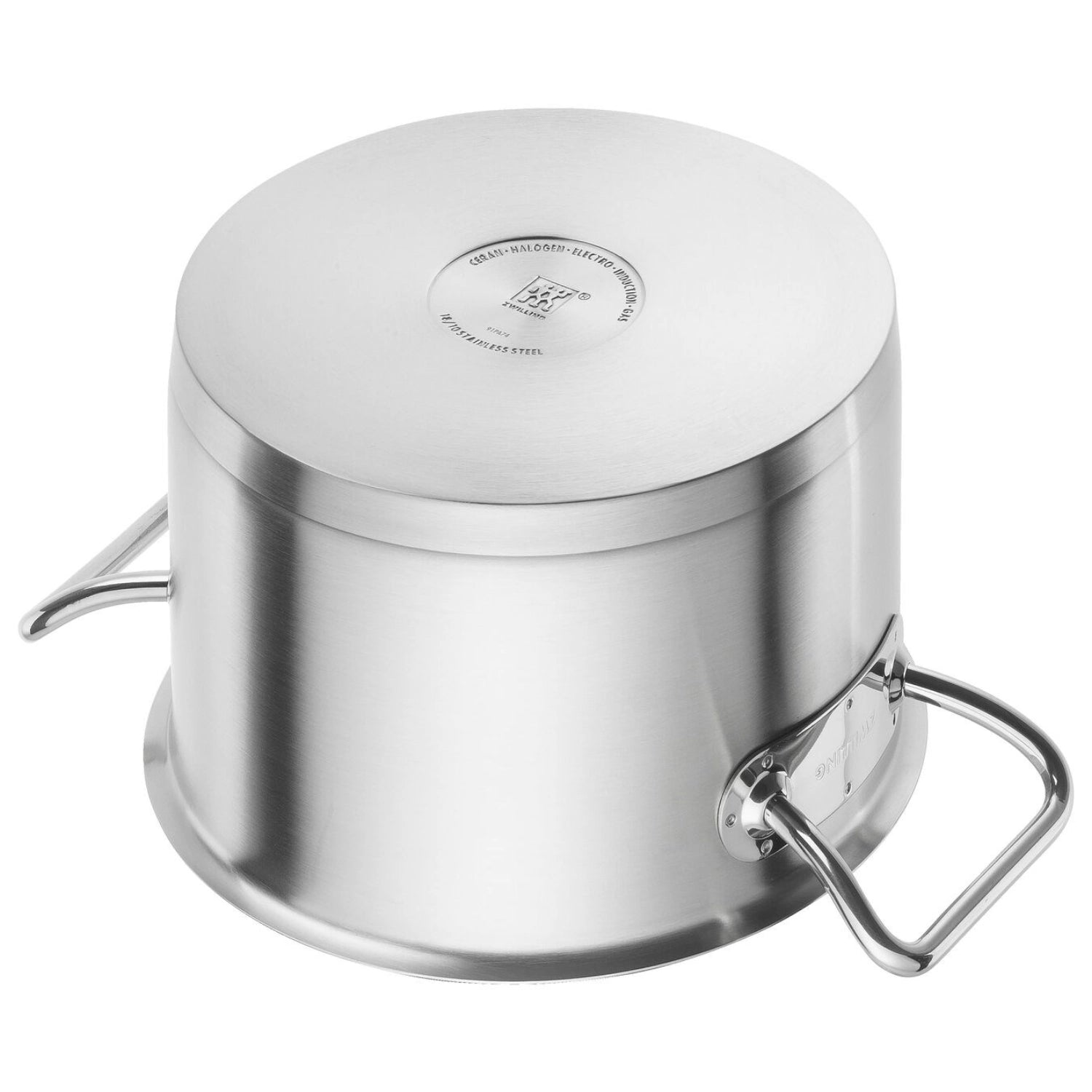 Robuster ZWILLING Pro Kochtopf mit 24 cm Durchmesser, perfekt für kreative Kochabenteuer und stilvolle Präsentation in der Küche.