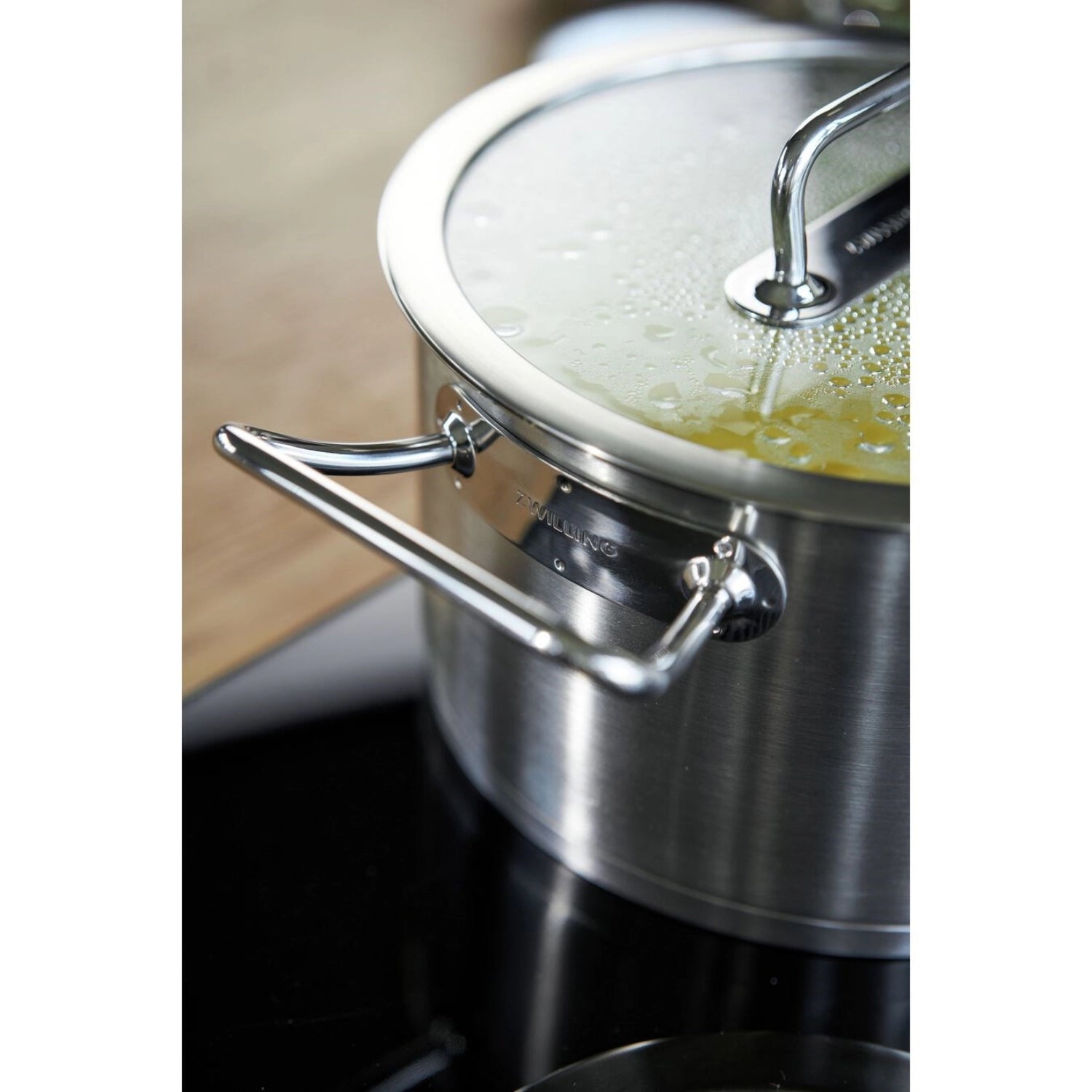 Hochwertiger ZWILLING Pro Kochtopf mit 24 cm Durchmesser, ideal für vielseitige Kochtechniken und stilvolles Kochen in jeder Küche.