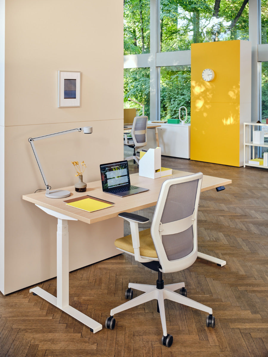 Ogi Drive  BOD547 - Schreibtisch elektrisch höhenverstellbar, zweimotoriges Gestell in Honigeiche präsentiert im Onlineshop von KAQTU Design AG. Schreibtisch ist von Mdd