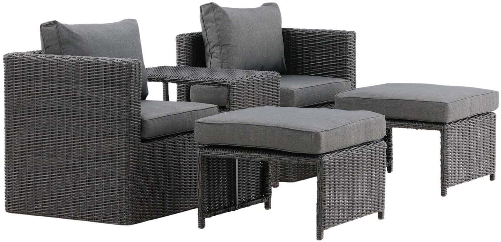 Stilvolles Quad Lounge Outdoorset 63cm von Venture Home, ideal für entspannte Stunden im Freien und moderne Gartengestaltung.