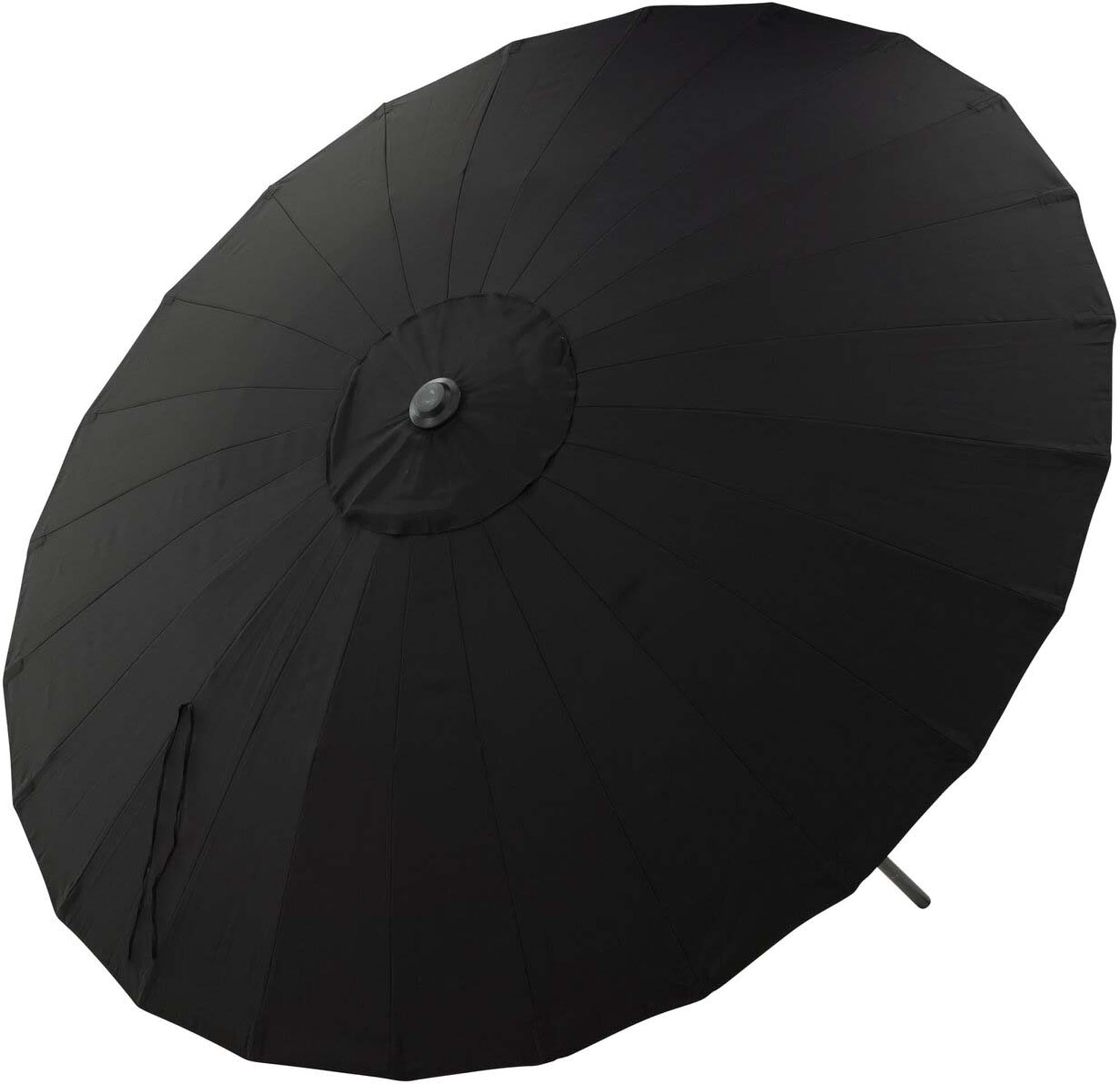 Stylischer Palmetto Sonnenschirm in Schwarz von Venture Home, perfekt für entspannte Stunden im Freien und optimalen Sonnenschutz.