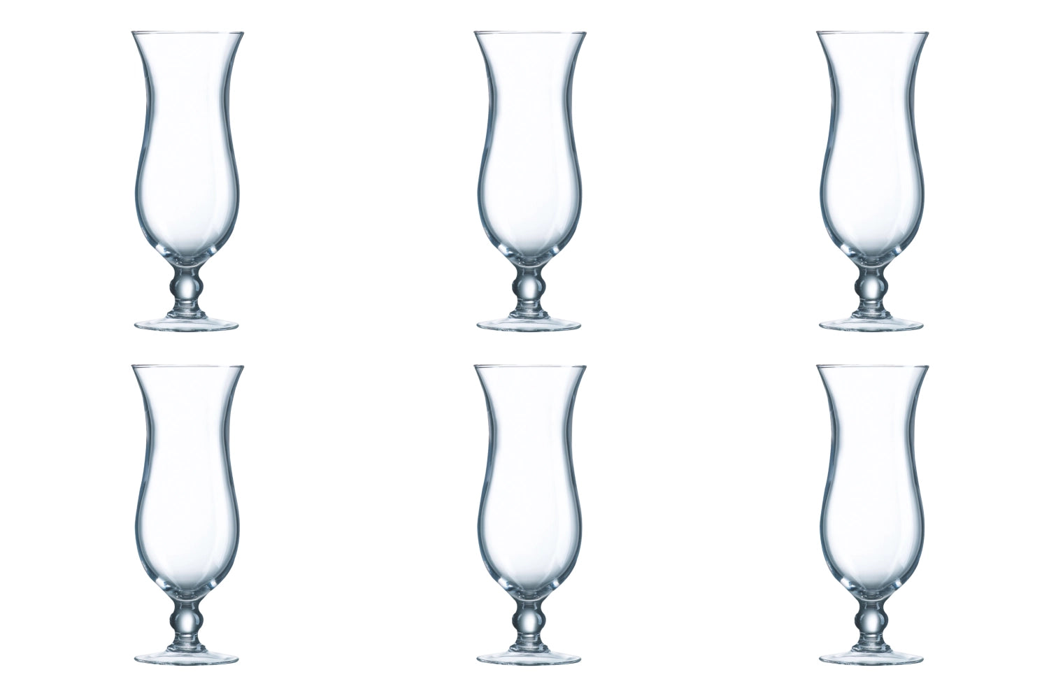 Elegantes 6er Set Hurricane Elegance Cocktailgläser von Arc, 0,44 l, ideal für kreative Cocktails und besondere Anlässe.