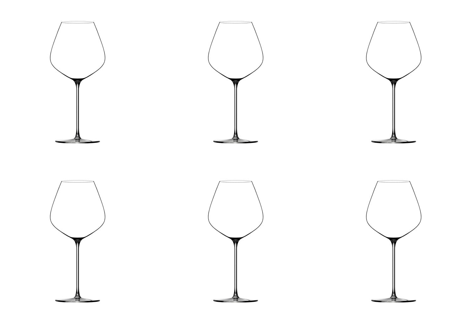 Stilvolles 6er Set Basset Hommage Rotweingläser von Lehmann Glass, 72cl, ideal für Rotweinliebhaber und besondere Anlässe.