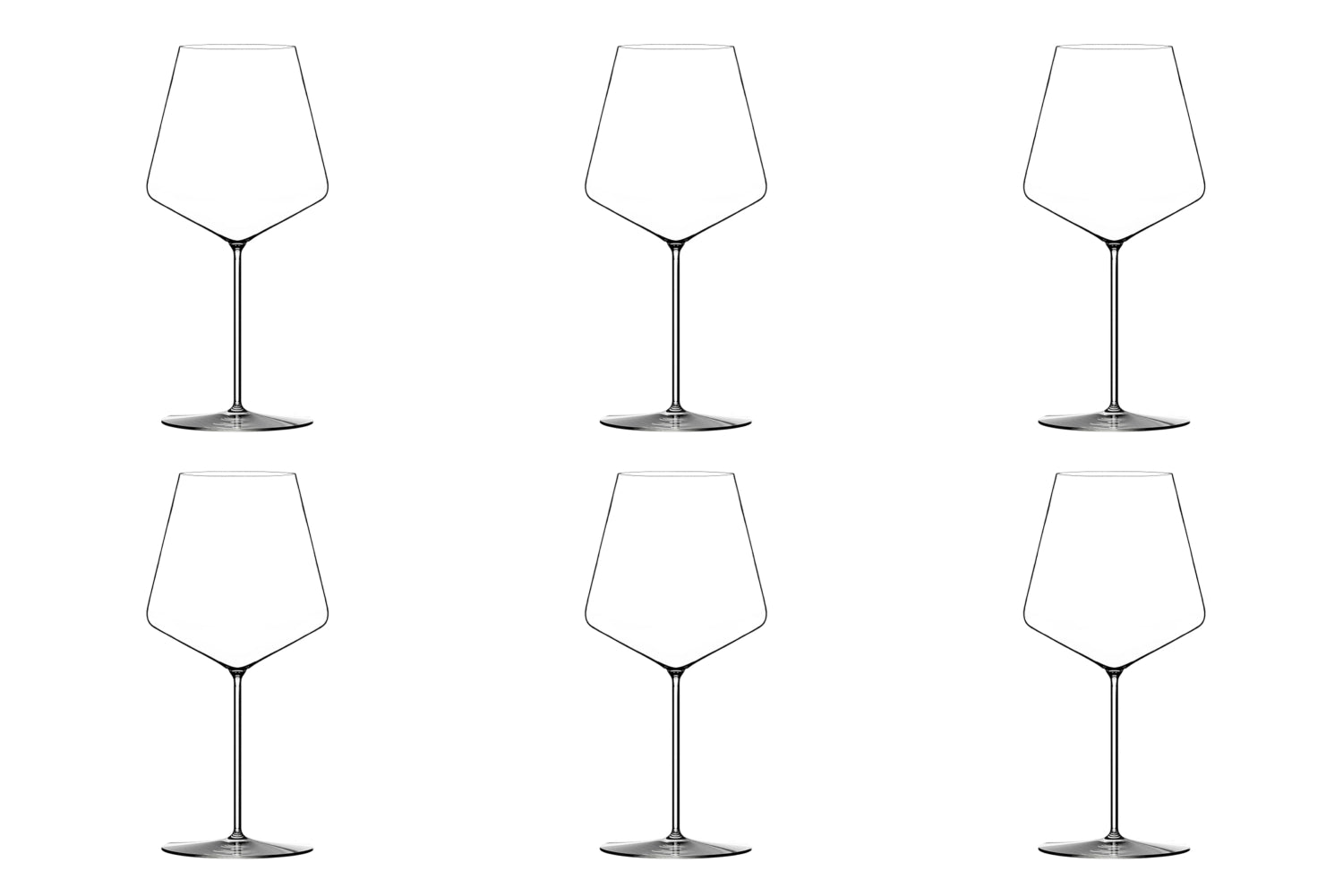 Hochwertiges 6er Set mundgeblasene Ariane Rotweingläser von Lehmann Glass, perfekt für stilvolles Genießen von Rotwein mit 88cl Fassungsvermögen.