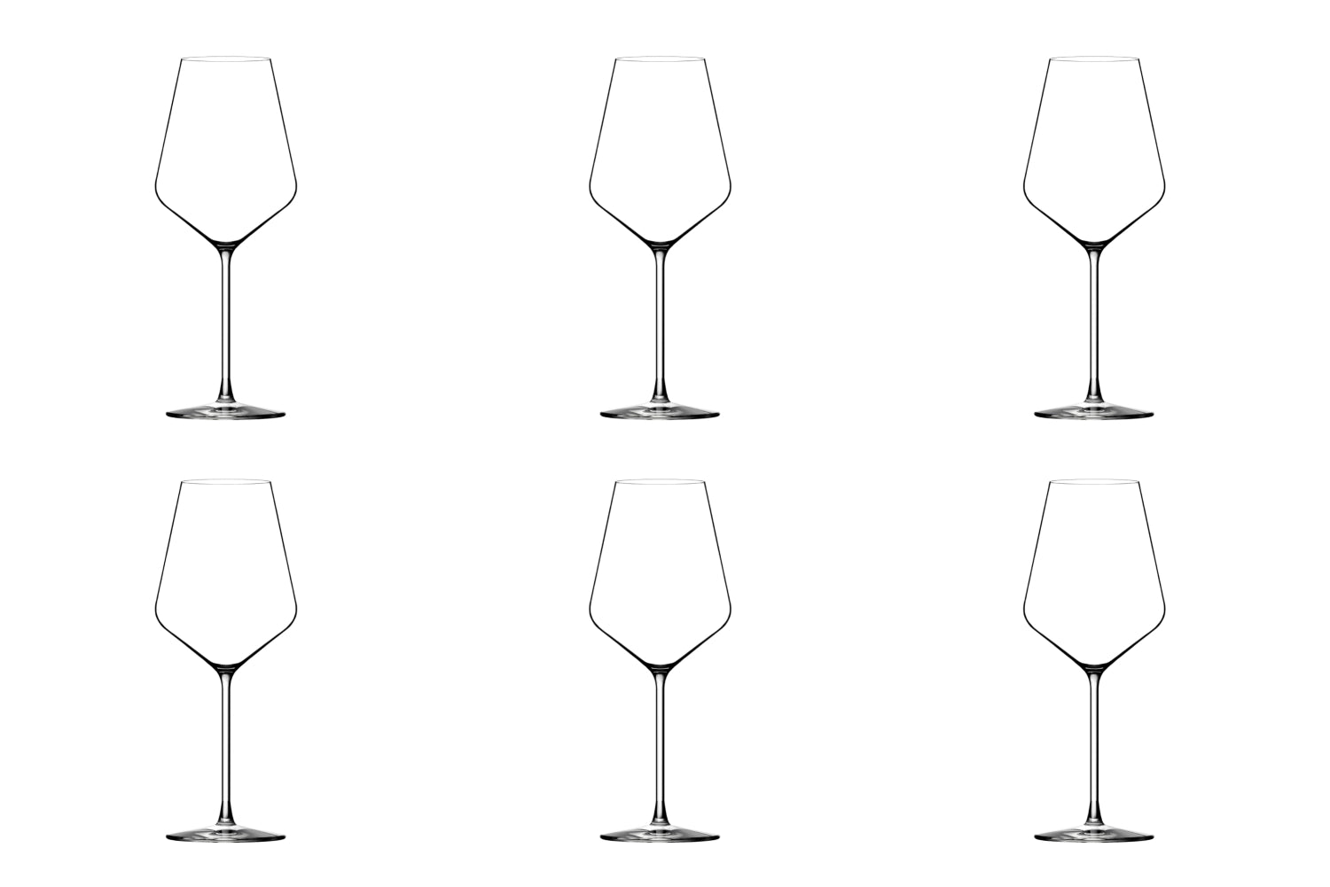 Stilvolles 6er Set Sommier Venus Rosé- und Weissweingläser 47cl von Lehmann Glass, perfekt für genussvolle Weinmomente und festliche Anlässe.