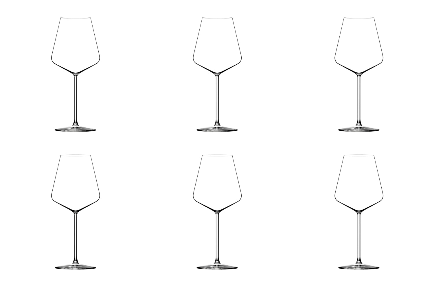 Stilvolles 6er Set Hadrien Rosé- und Weissweingläser von Lehmann Glass, handgefertigt, perfekt für Weinliebhaber und festliche Anlässe, 45cl.