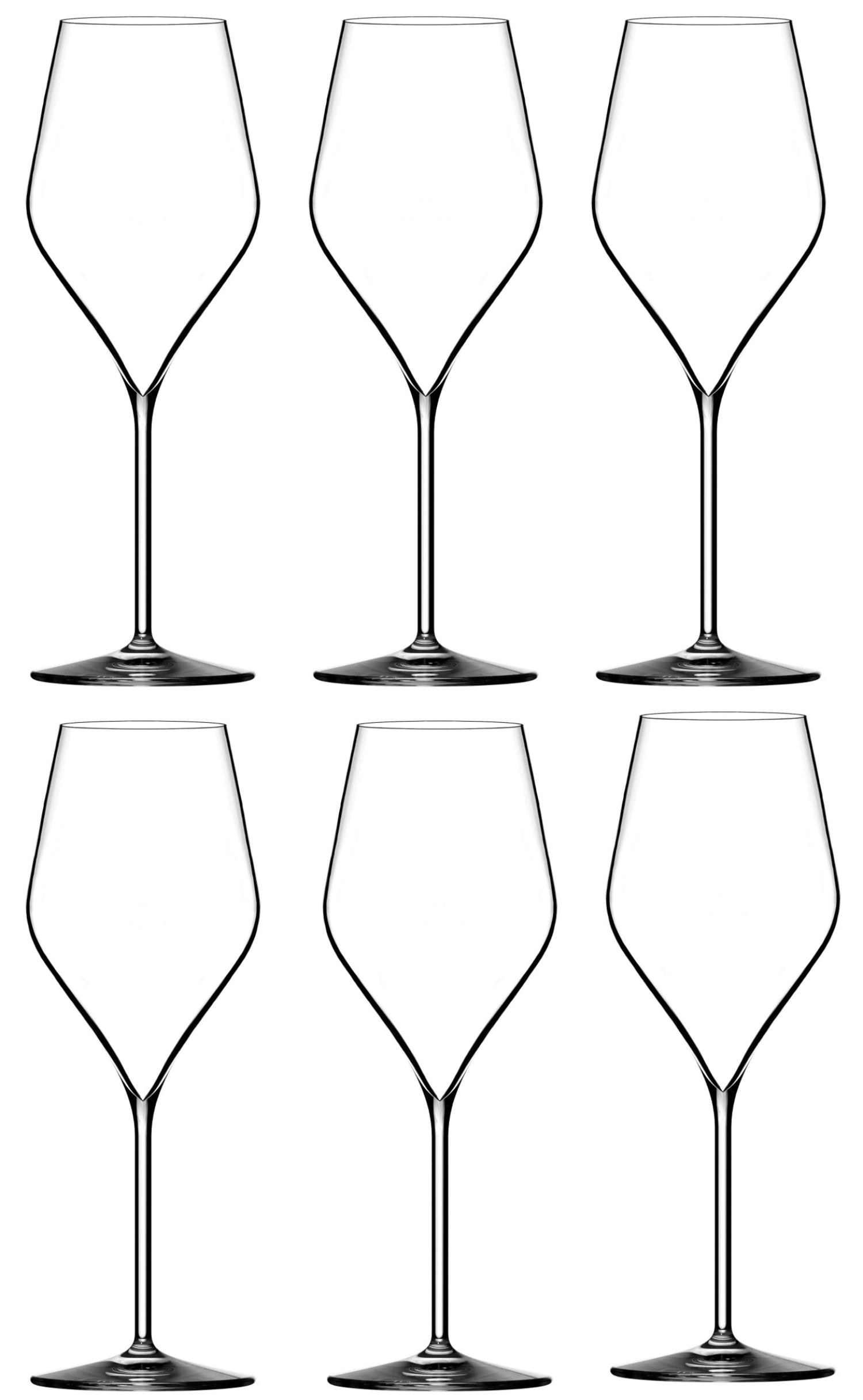 Elegantes 6er Set Absolus Champagnergläser von Lehmann Glass, 32cl, ideal für festliche Anlässe und stilvolles Genießen von Champagner.