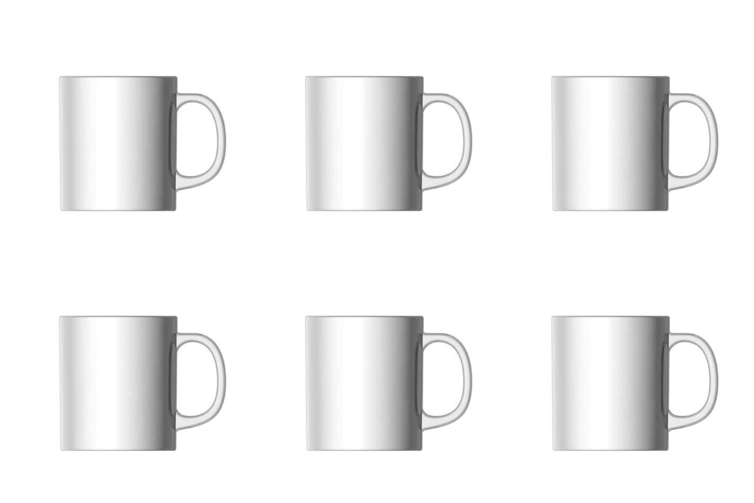 Hochwertiges 6er Set Cambridge Porzellanmug in Weiß, 0.3lt, ideal für Kaffee oder Tee, zeitloses Design für jeden Anlass.
