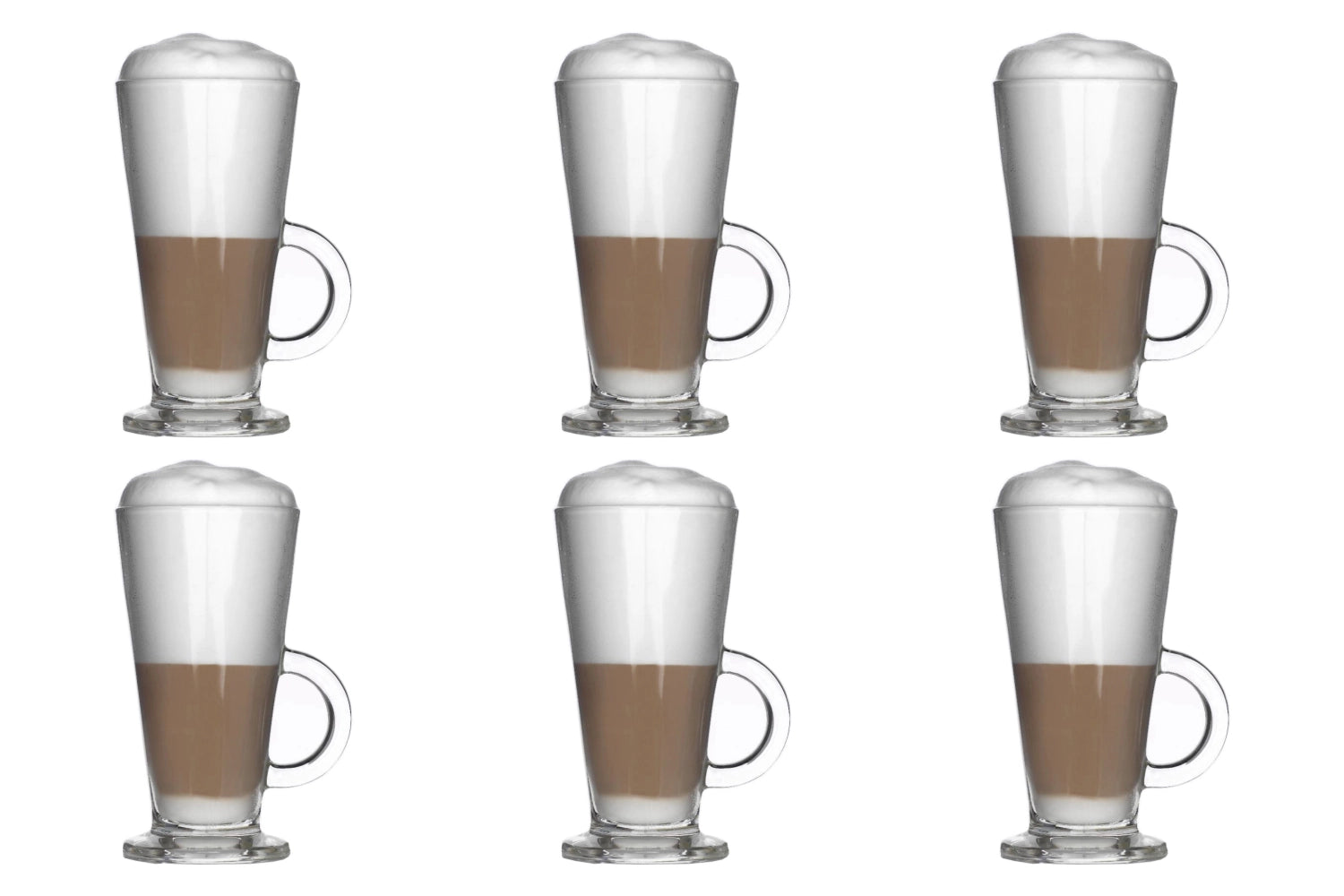 Stilvolles 6er Set Glastassen Acapulco mit 28cl und 15cm Höhe, ideal für Getränke und dekorative Anlässe, von swizzglas.