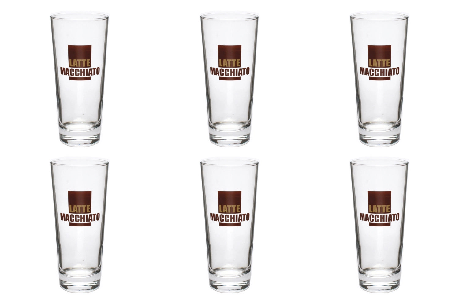 Stilvolles 6er Set Latte Macchiato Tassen in Braun, 33cl, 15.2cm hoch, ideal für besondere Anlässe und gemütliche Kaffeepausen.