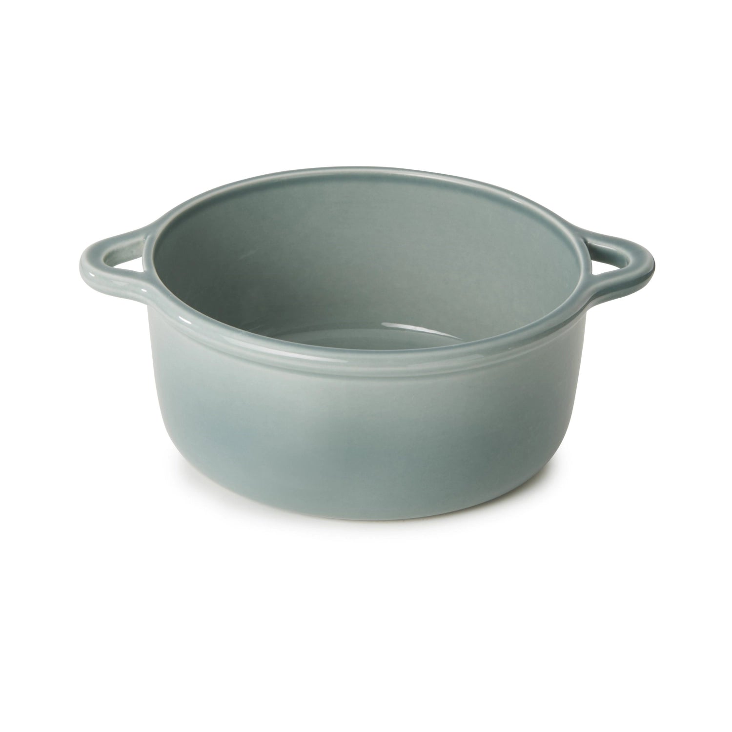 Elegante wolkengraue Ofenkasserolle D22cm von Revol, ideal für die Zubereitung und Präsentation köstlicher Speisen.