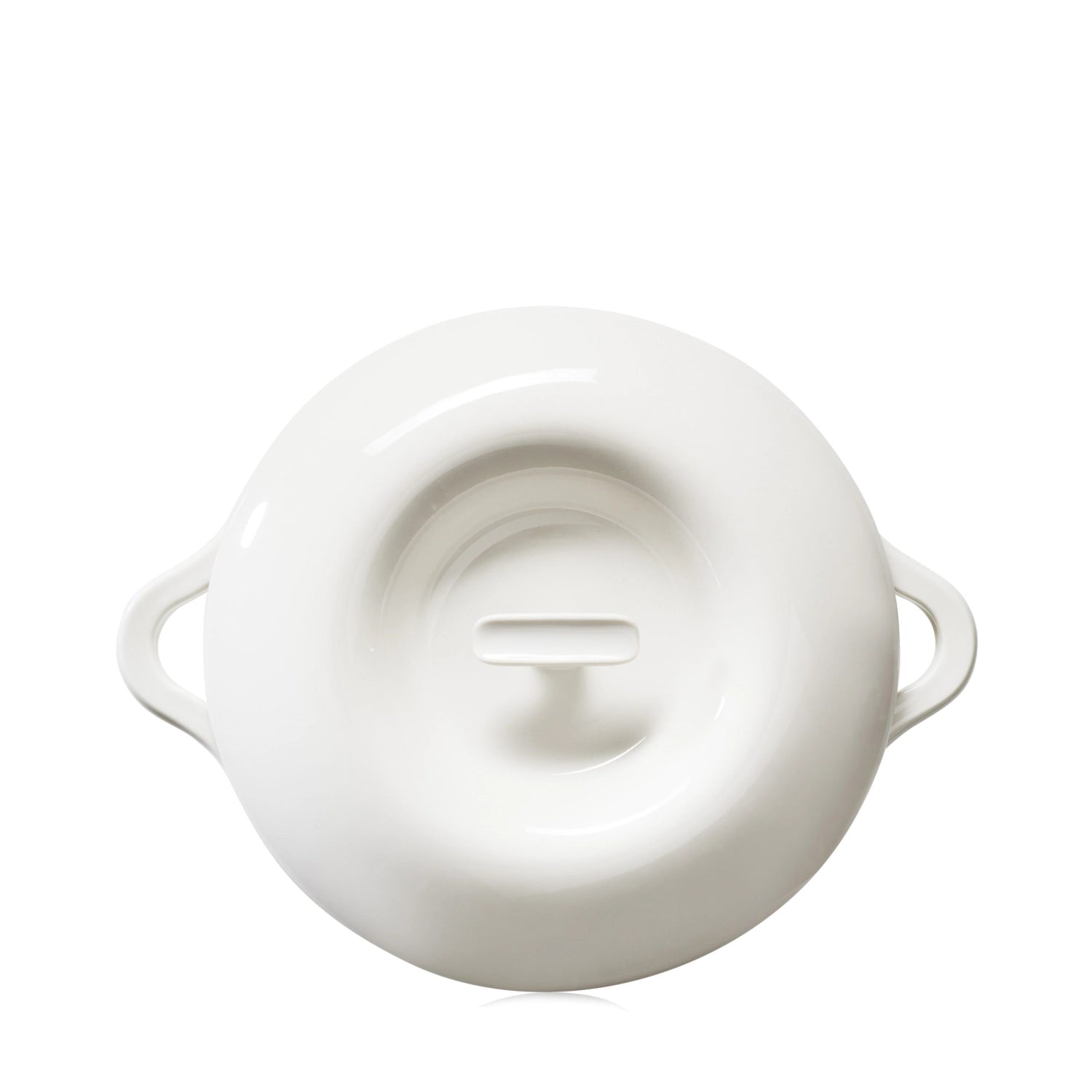 Eleganter Porzellandeckel in alabasterweiß für Kasserolle D29cm von Revol, ideal zum Abdecken und Präsentieren von Gerichten.