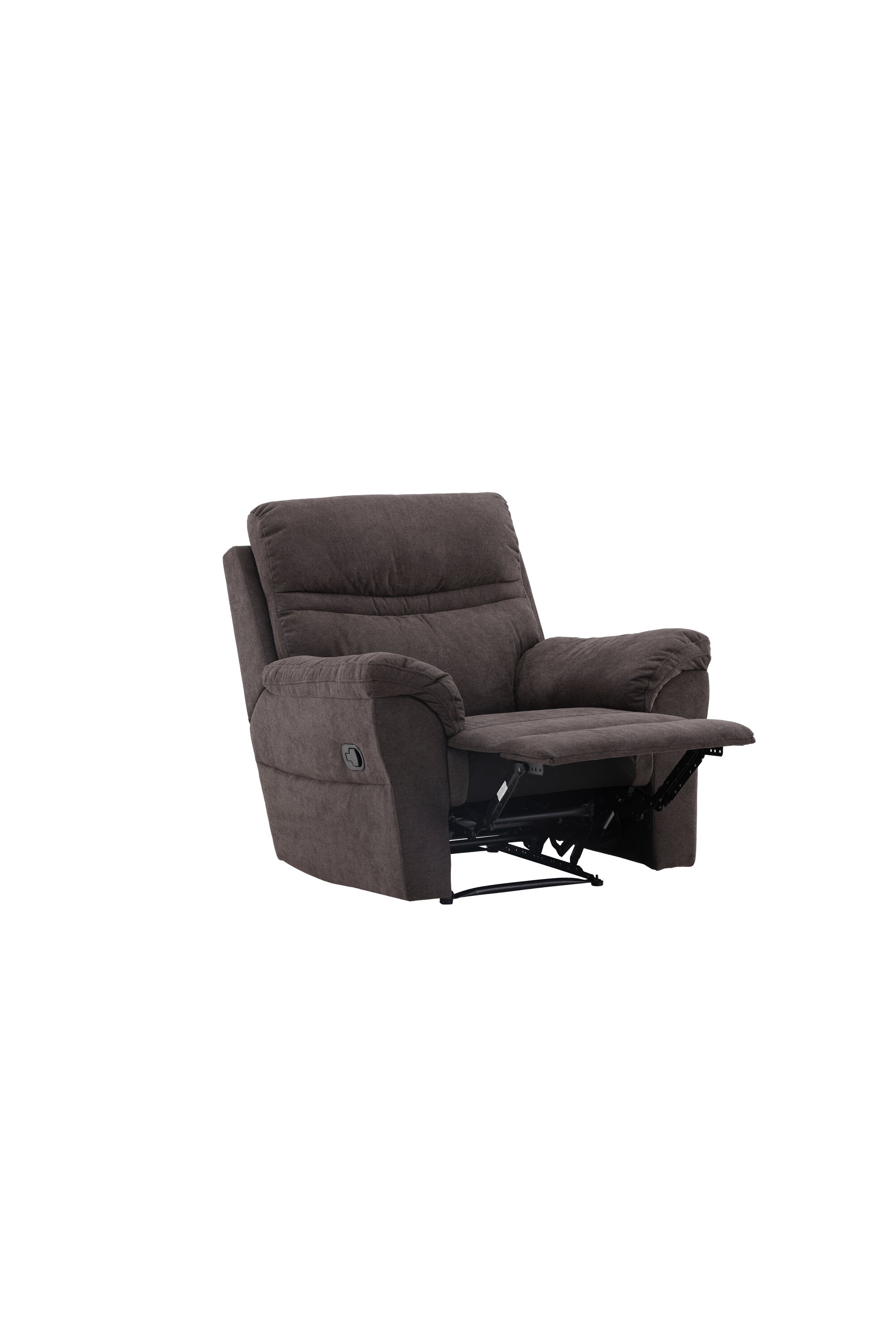 Eleganter Taranto Sessel: Komfort, Stil und Funktionalität in braunem Polyester mit klappbarer Funktion und Fussstütze.