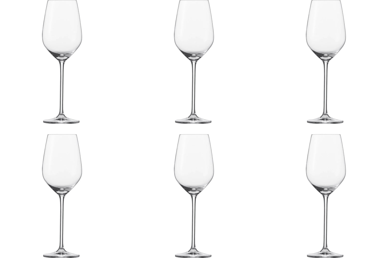 Elegantes 6er Set Fortissimo Weissweinkelche von Zwiesel, 420ml, ideal für stilvolle Weinabende, präsentiert in hochwertiger Optik.