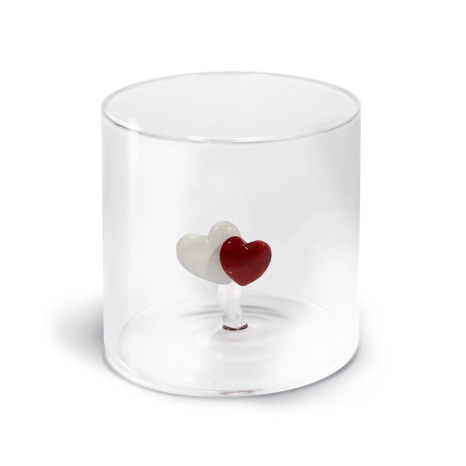 Glas aus Borosilikat 250ml Herzen in Transparent präsentiert im Onlineshop von KAQTU Design AG. Glas ist von Easy Life