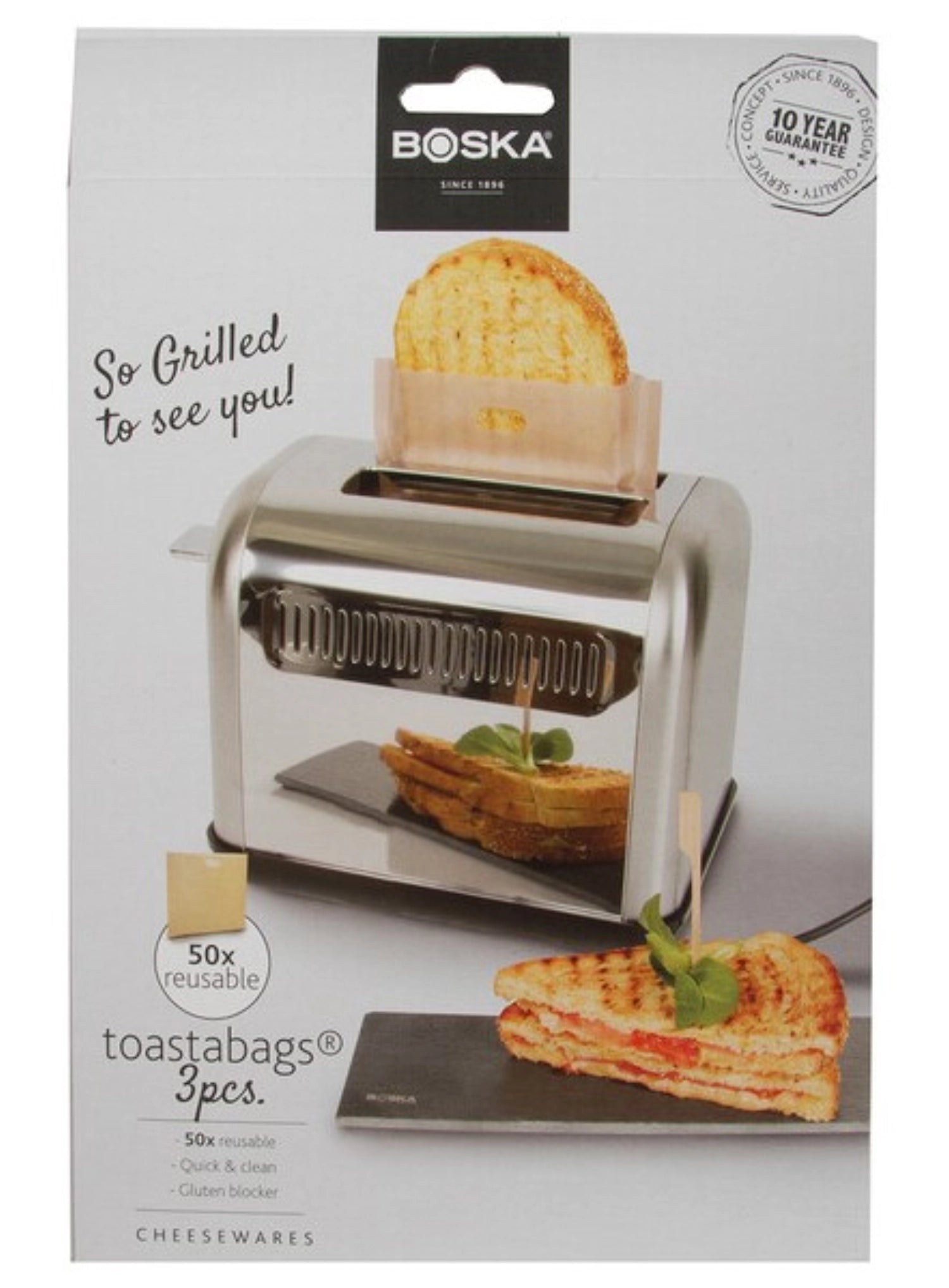 Toastabags von Boska – wiederverwendbare Beutel für perfekten Toastgenuss, ideal für knusprige Sandwiches und schnelle Snacks im Toaster.