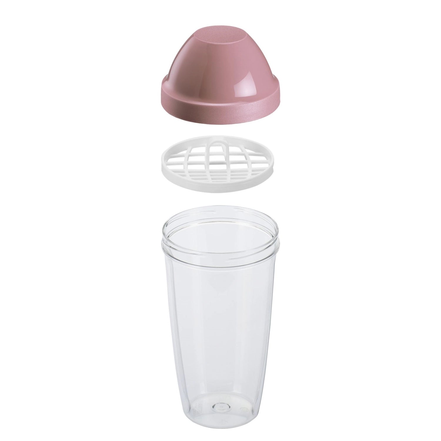 Eleganter rosa Maxi Schüttelbecher von Westmark mit 0,5 l Fassungsvermögen, perfekt für das Mixen und Servieren von Getränken.