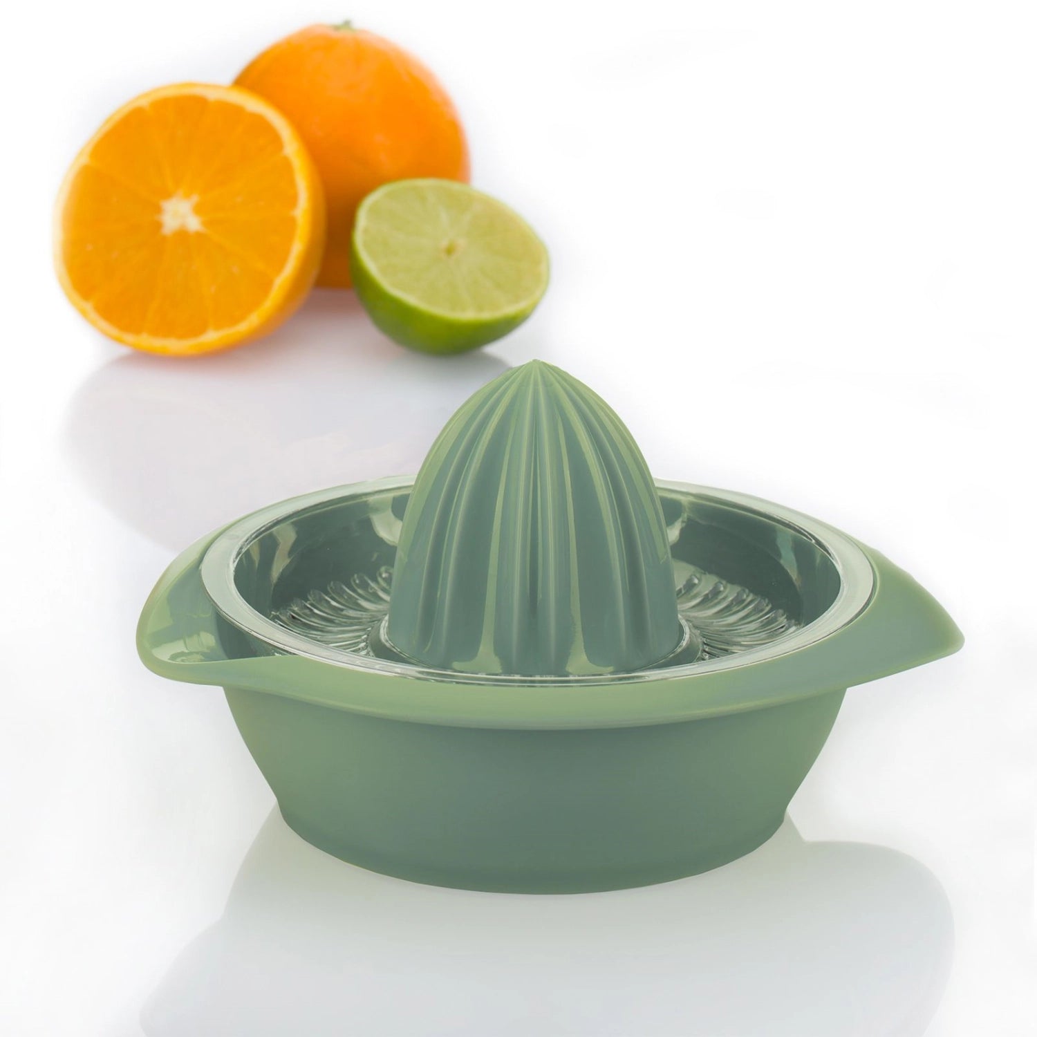 Stylische Limetta Zitrus- und Orangenpresse in Mintgrün, ideal für frische Säfte. Praktischer Küchenhelfer von Westmark, 0.5l Fassungsvermögen.