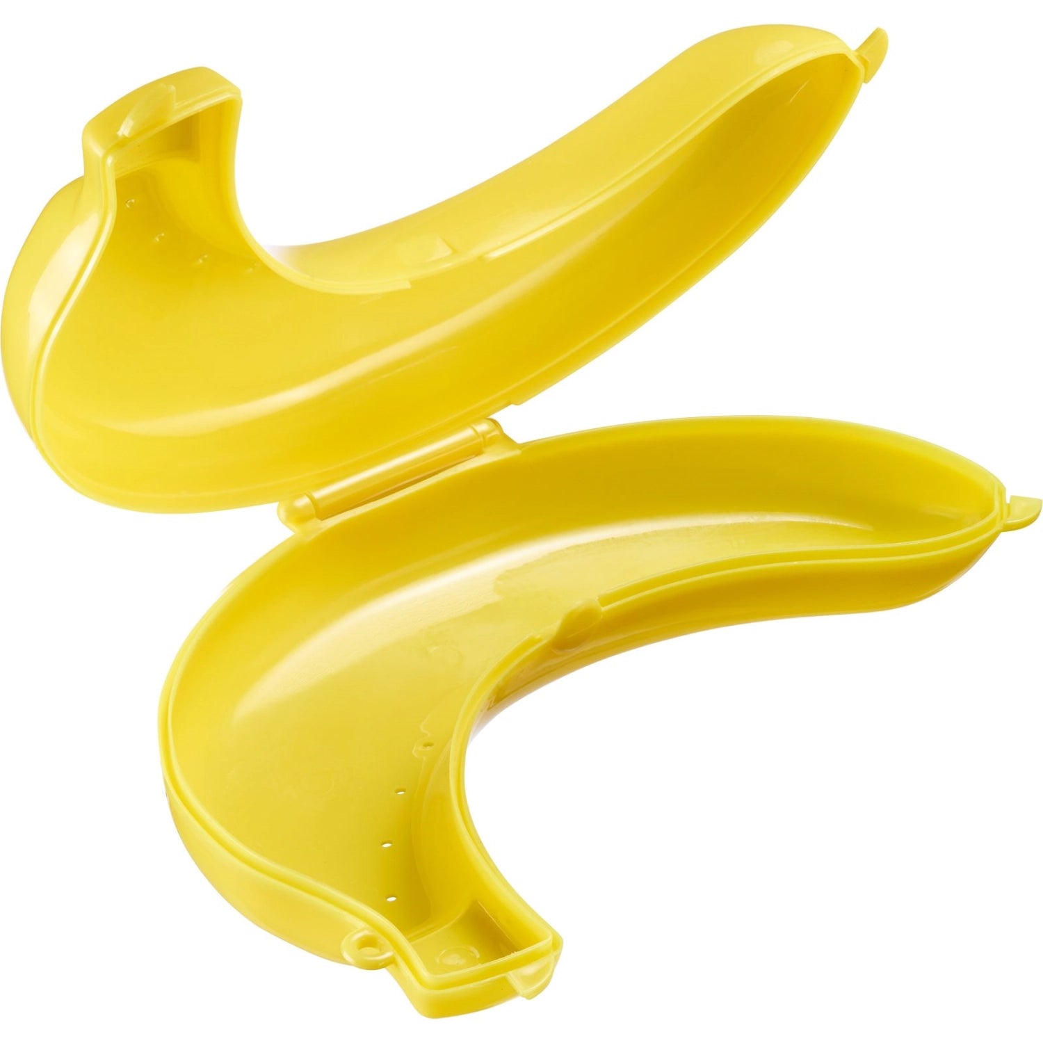 Bananendose von Westmark in strahlendem Gelb, perfekt für die sichere Lagerung und längere Frische von Bananen.