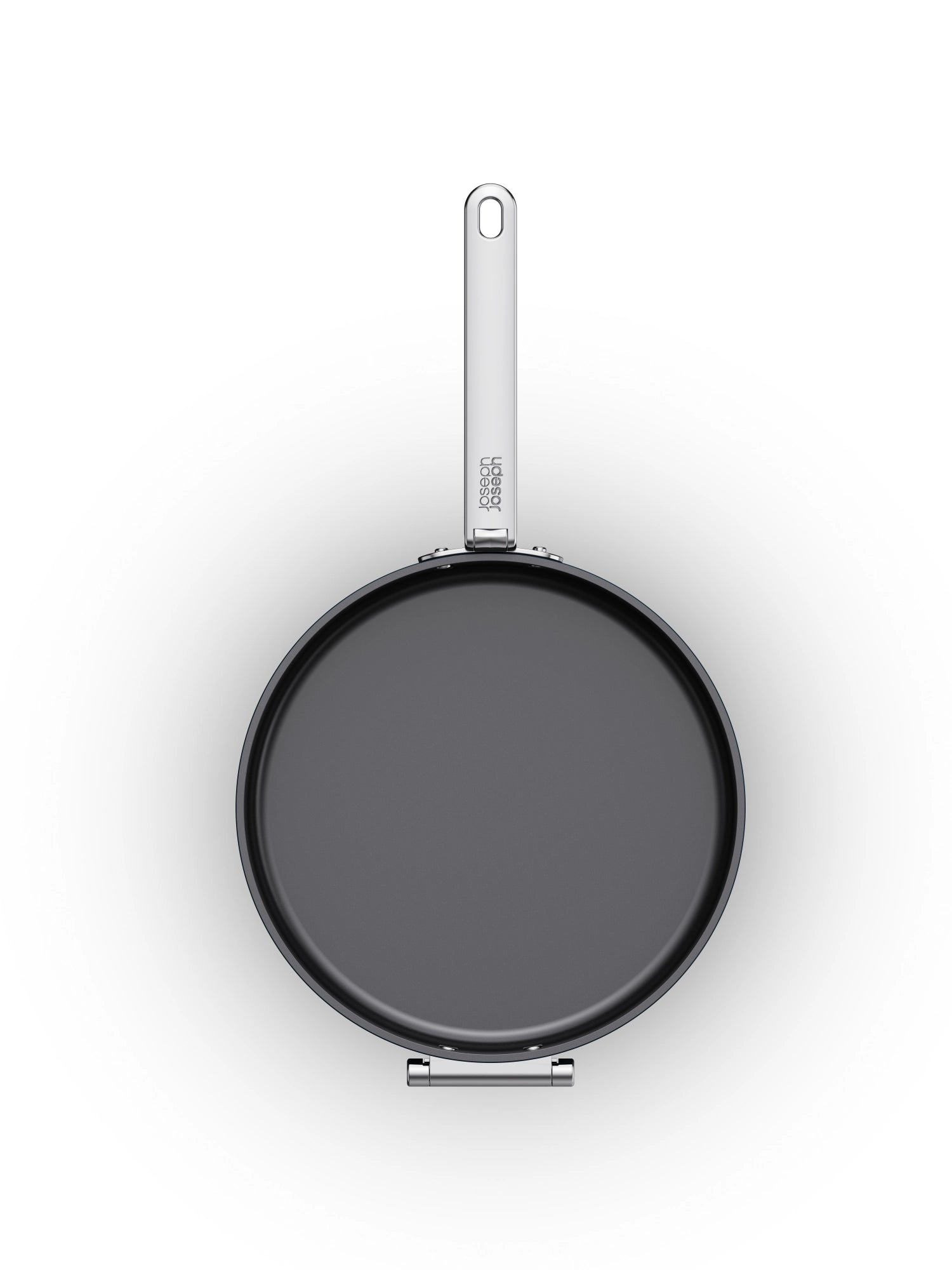 Moderne 28 cm Bratpfanne von Joseph Joseph mit innovativem klappbarem Griff, perfekt für effizientes Kochen und einfache Aufbewahrung.