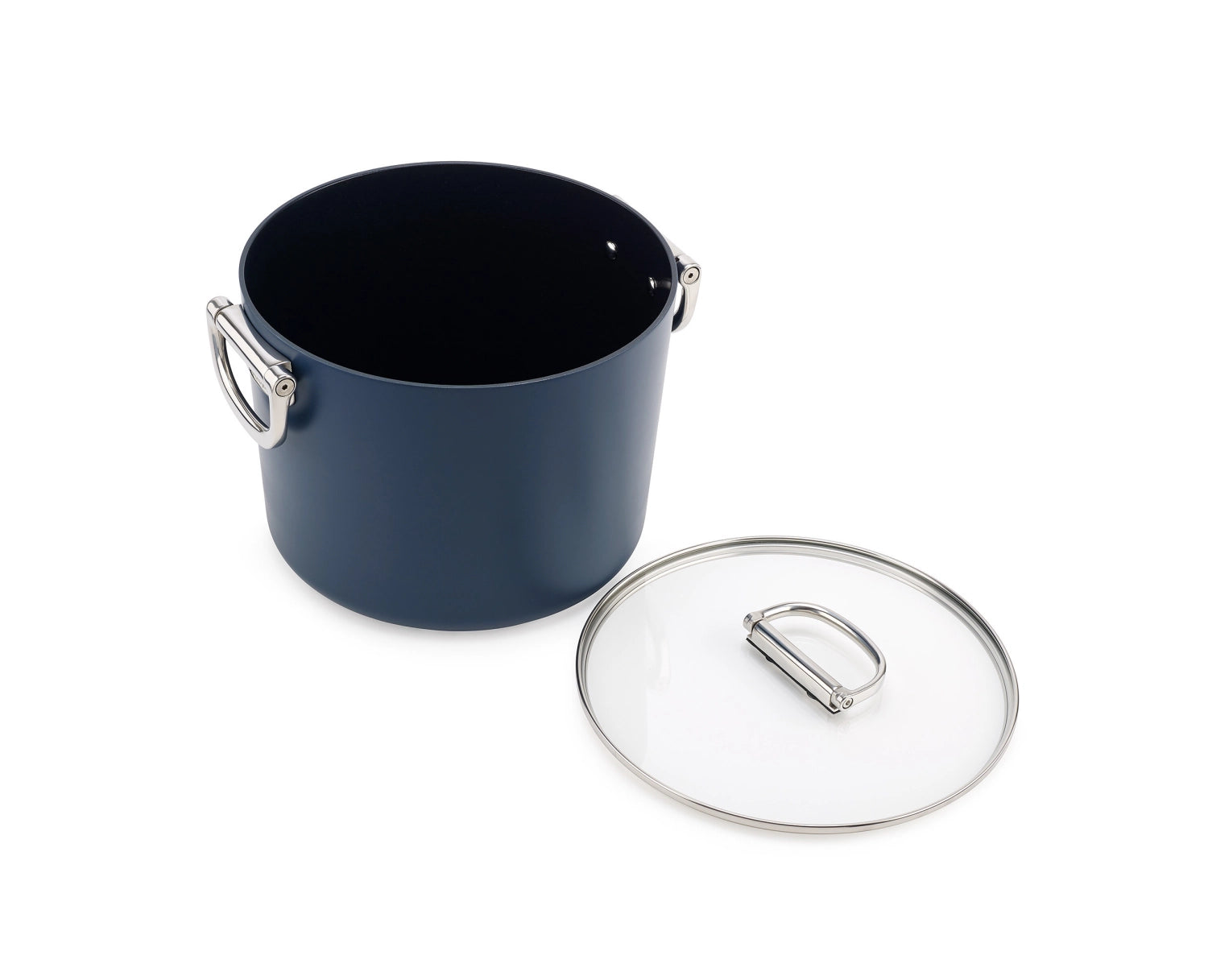 Praktischer Joseph Joseph Suppentopf mit klappbaren Griffen, 25 cm, perfekt für platzsparendes Kochen und stilvolle Küchen.